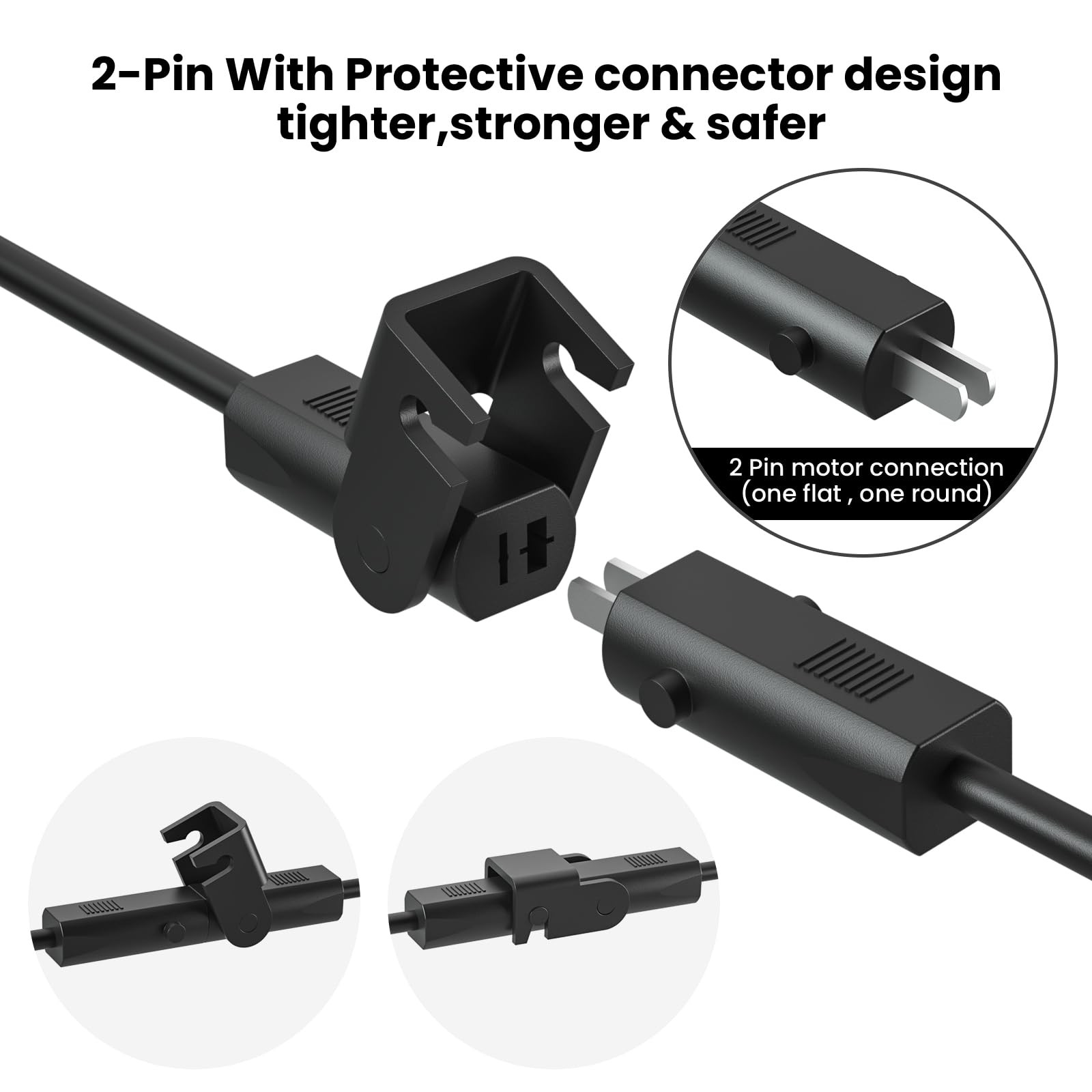 Universal Power Cord for Recliner Chair,29V 2A AC/DC BLACK