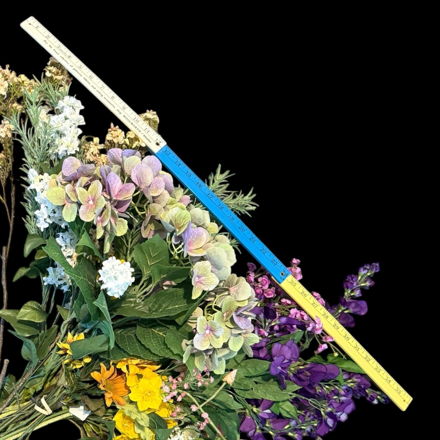 Realistic Silk Wildflowers Bouquet Artificial Flowers Long Stem Hydrangea