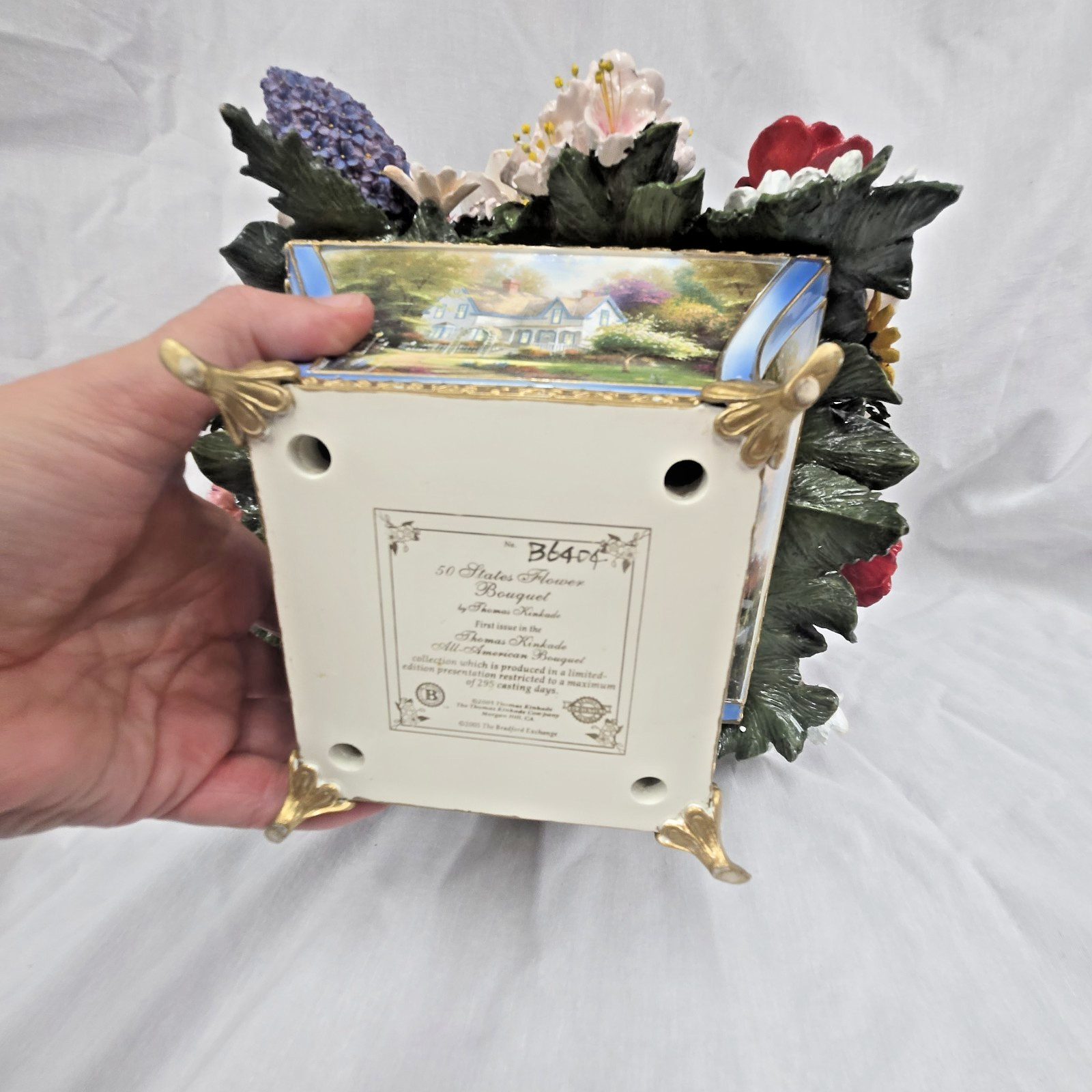 Thomas Kinkade All American Bouquet 50 States Flower Bradford Exchange Porcelain