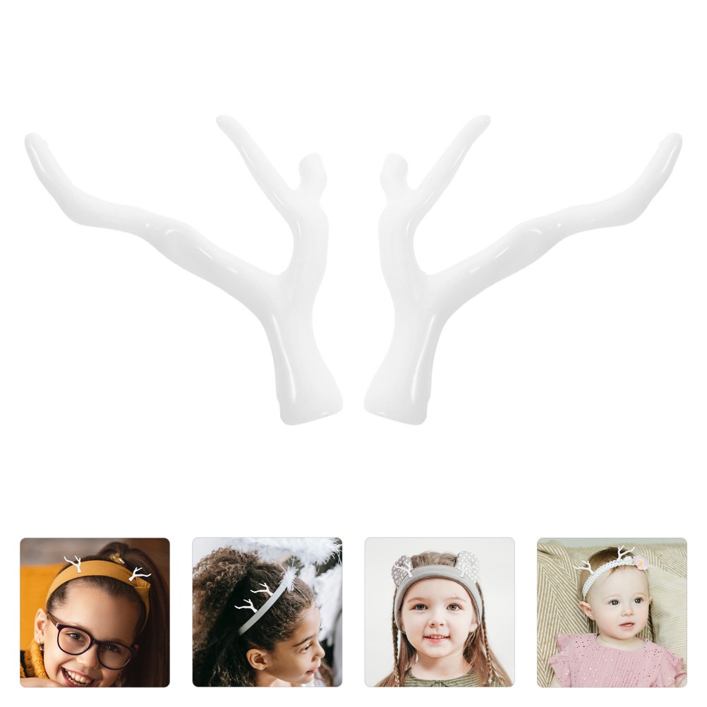 10Pcs Reusable Acrylic Coral Branches Lightweight DIY Hairpin Decor White