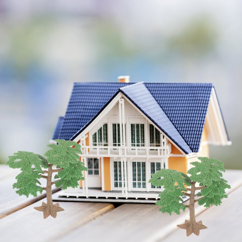 2 PC Micro-simulation Small Tree DIY Model of Sand Table Landscape Models