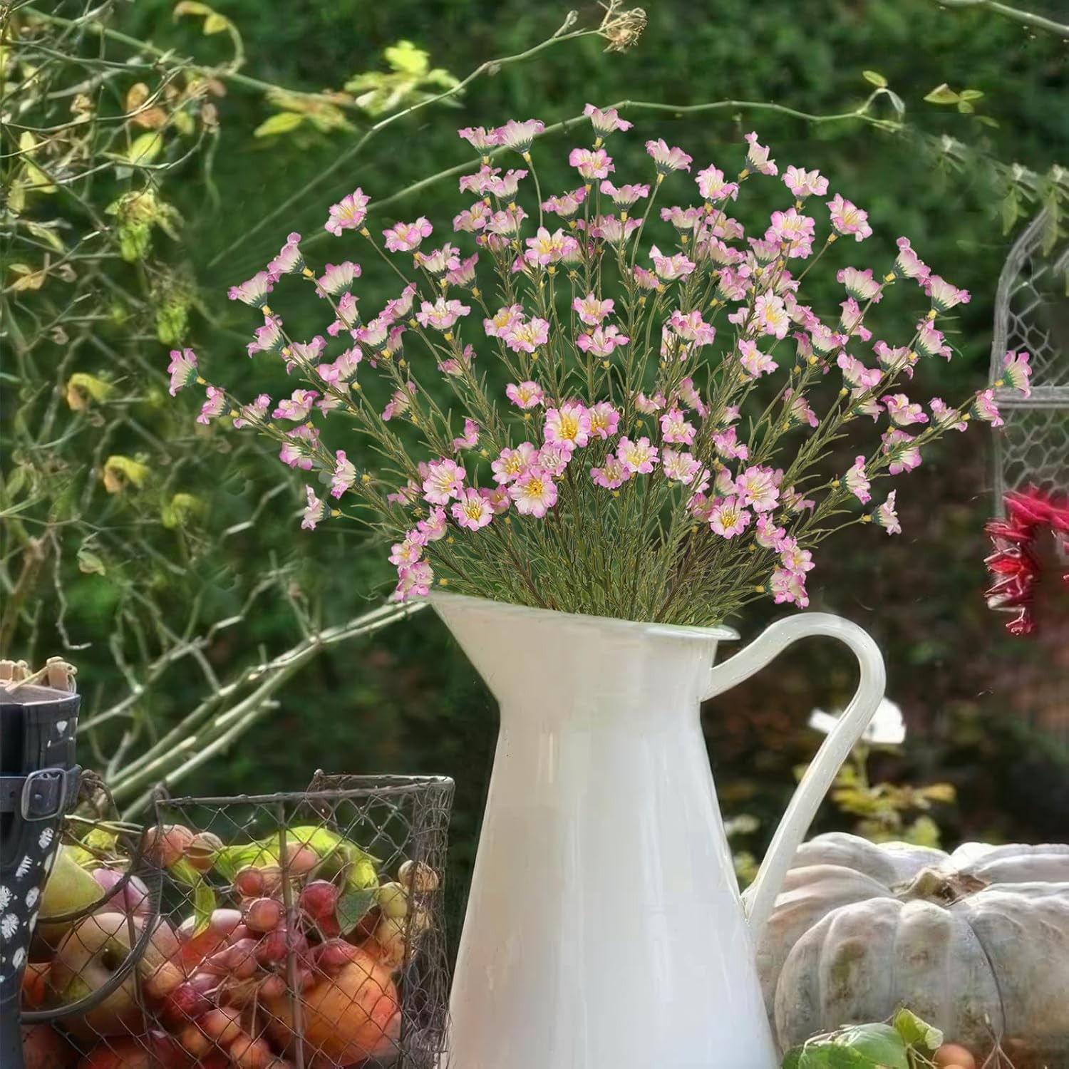 10 Pcs Artificial Wildflowers with Stems Bulk Silk Spring Flowers 21 Inch Fake F