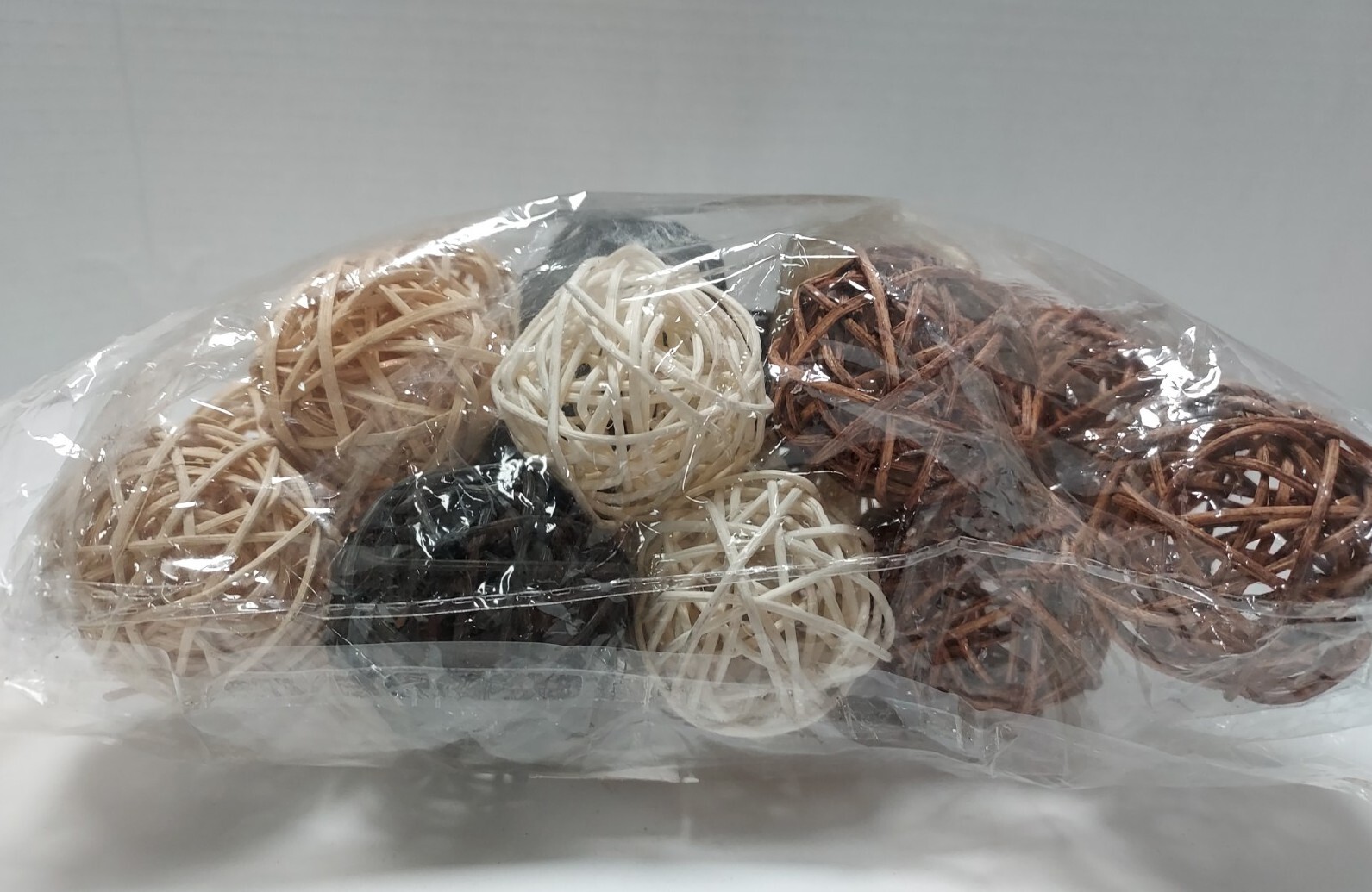 UPalma 20 Pack 2 Inch Decor Orbs Natural Wicker Rattan Spheres Bowl Filler