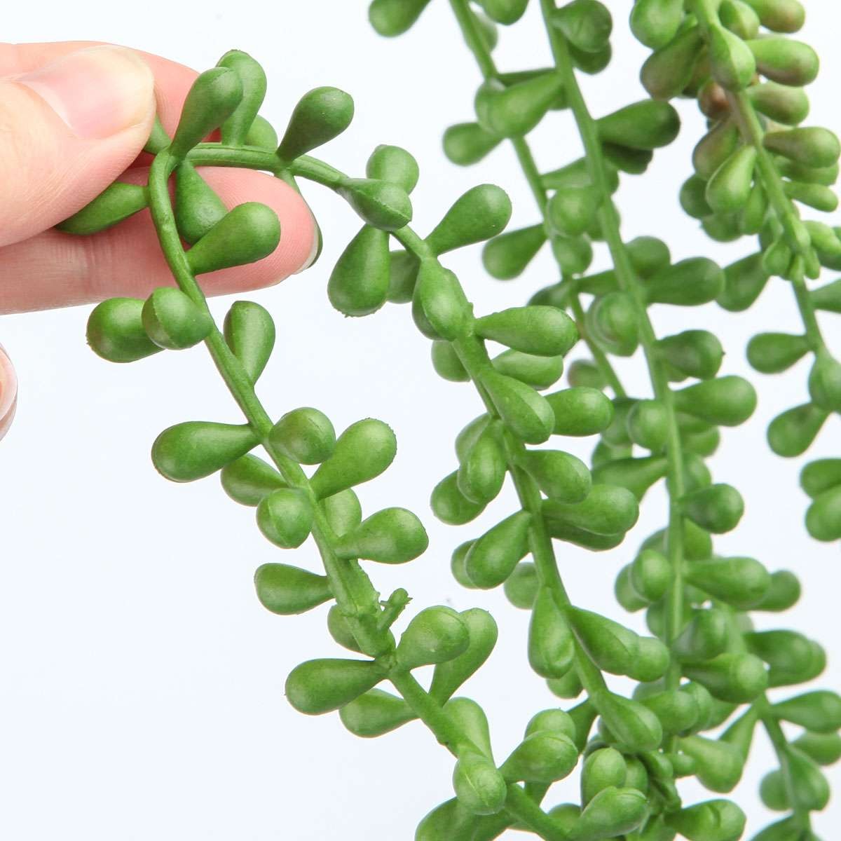 Artificial Hanging Plant Fake Vine Ivy Succulents String of Pearls Home Decor US