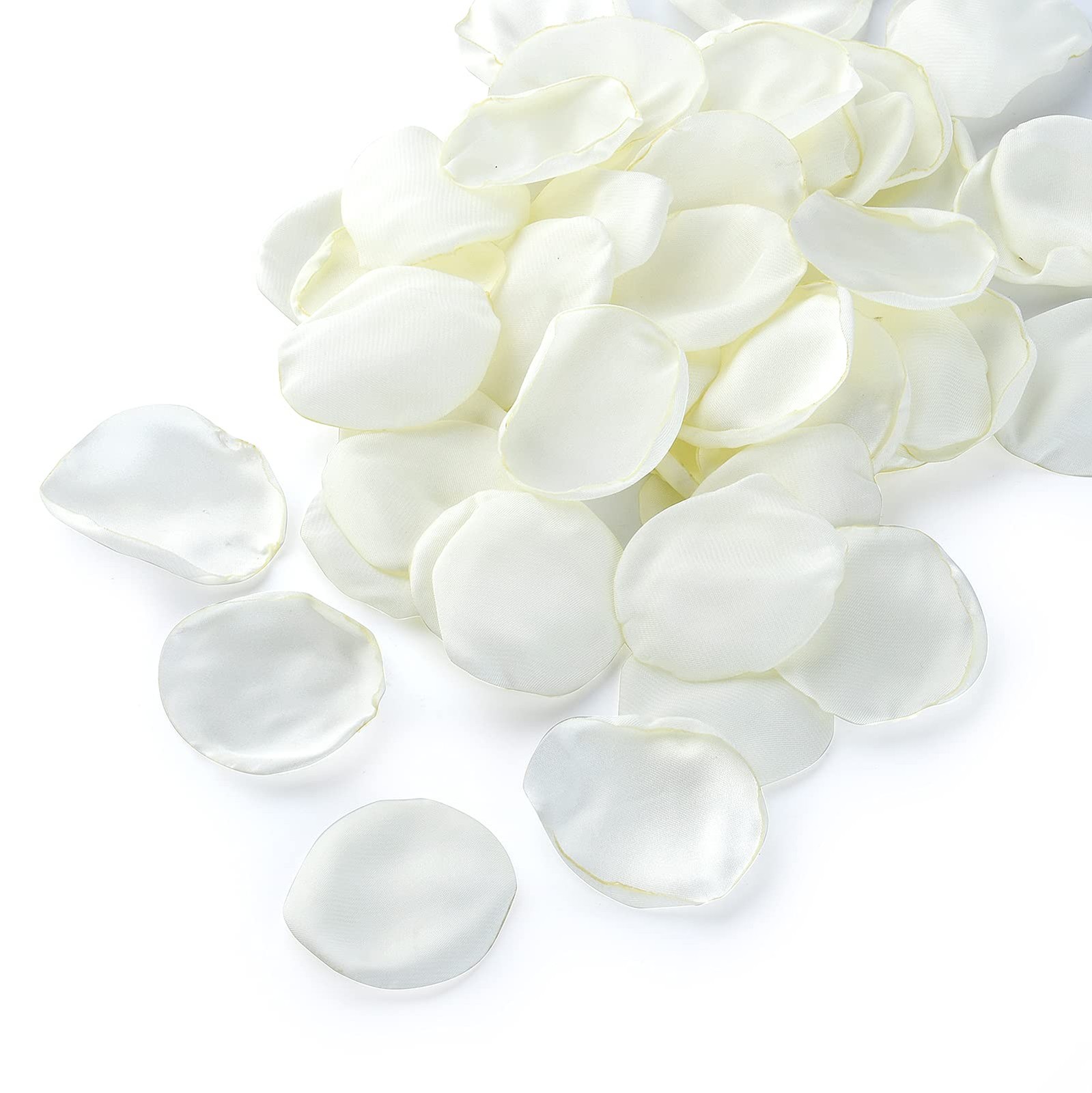 300 PCS Artificial Ivory White Rose Petals Reusable Silk Flower Wedding