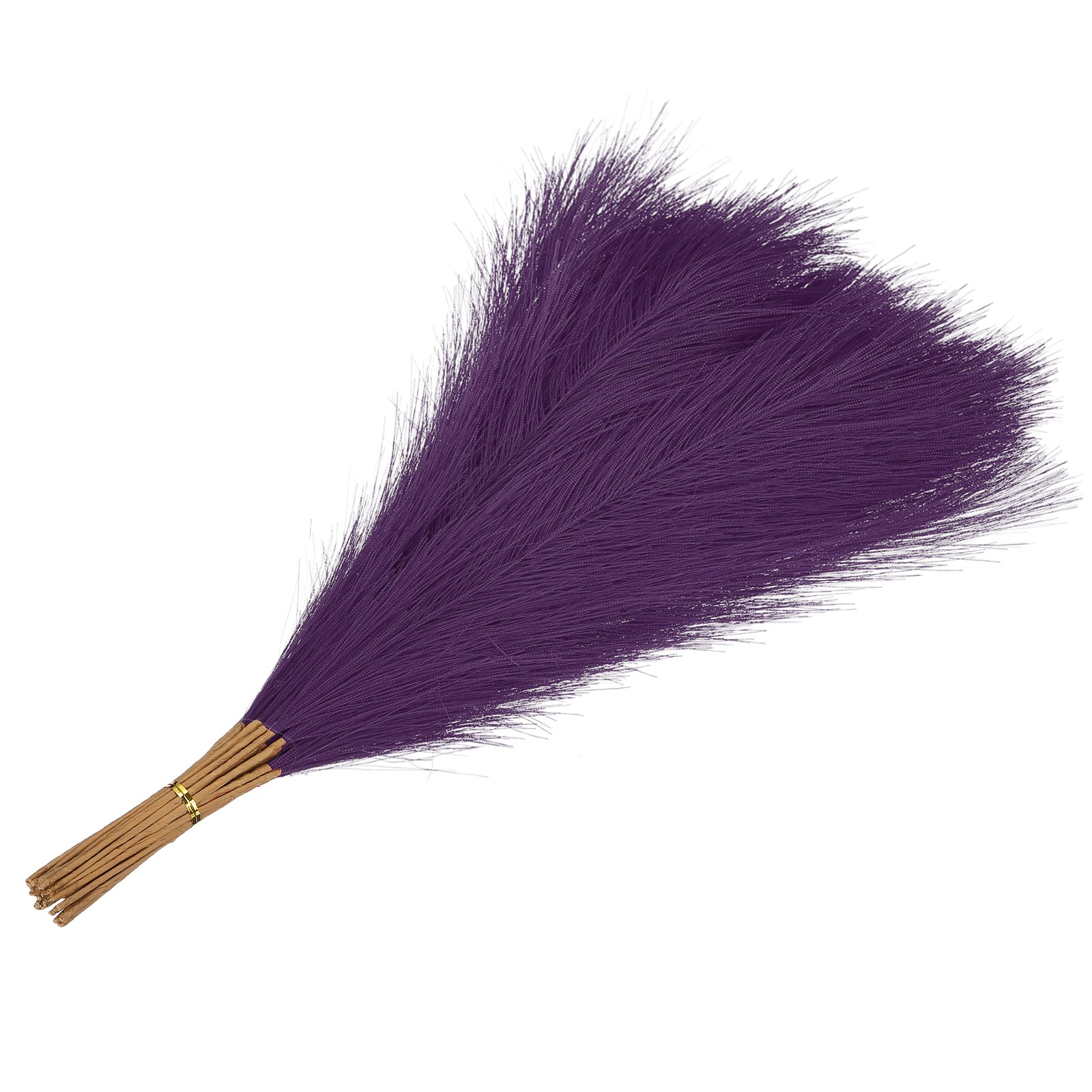 17.7in Pampas Grass Decor, 50pcs Artificial Pampas Grass Bulk, Dark Purple