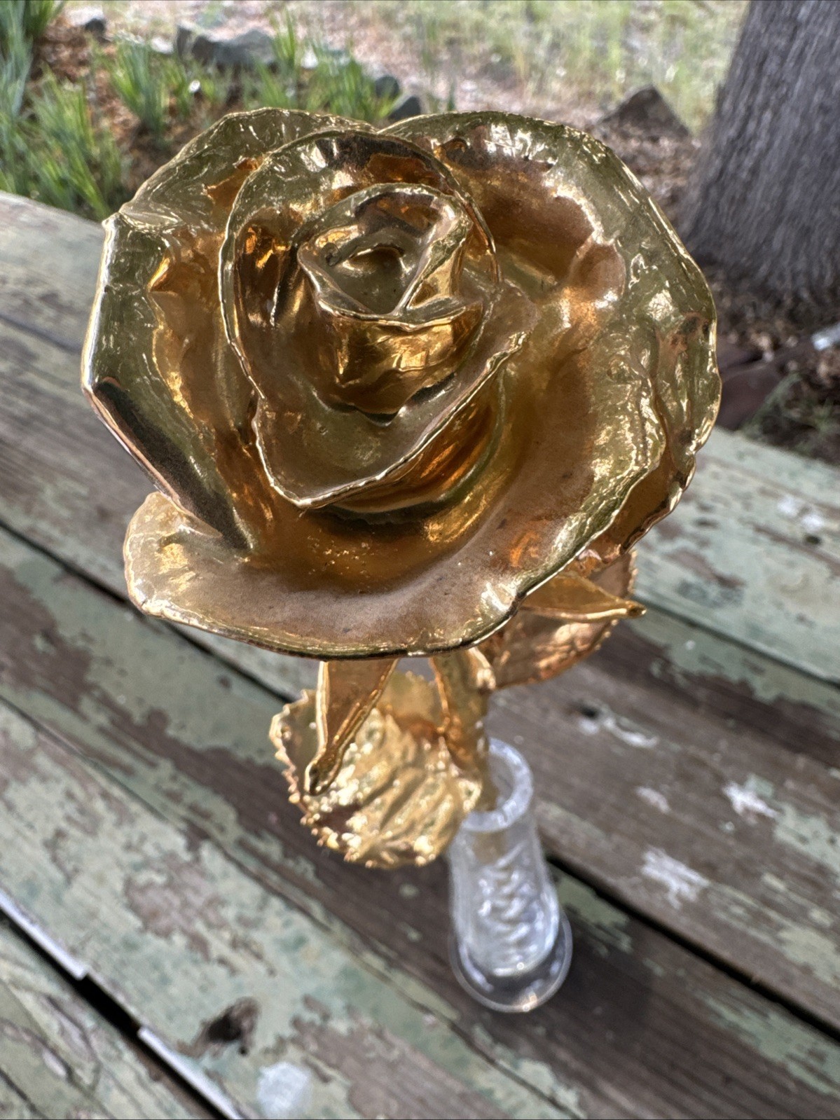 24k Gold Dipped Rose 12 Inch Forever Love Wife Mother Daughter Flower