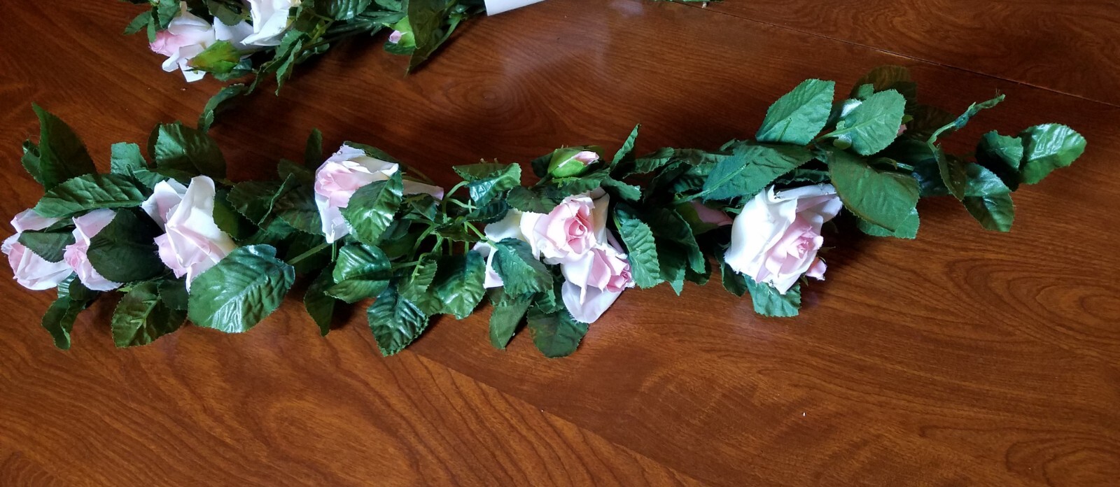 Pink Curled Roses with DewDrops Swag, by Reliance NWT