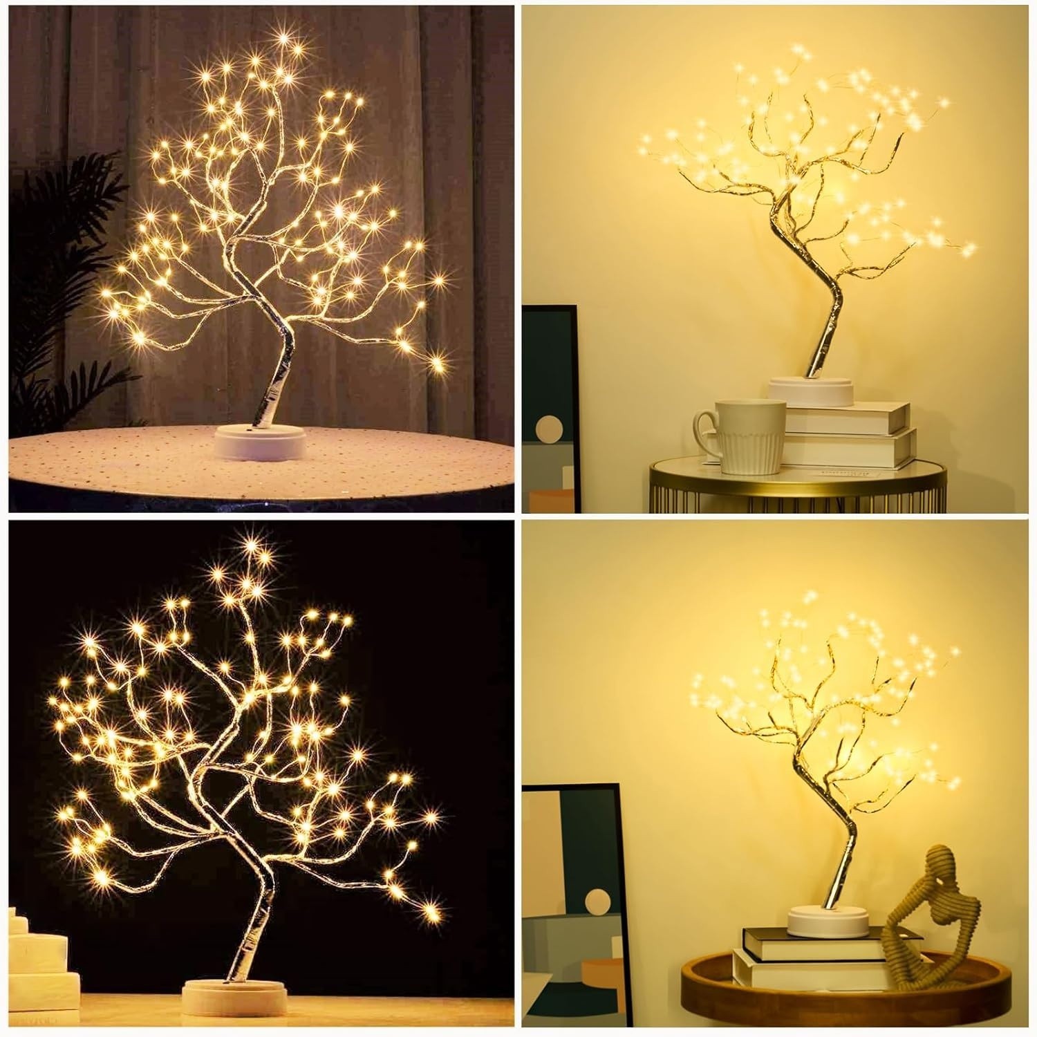 Decoración de habitación, lámpara de mesa para bonsái de 20″ y 108 LED NUEVO US
