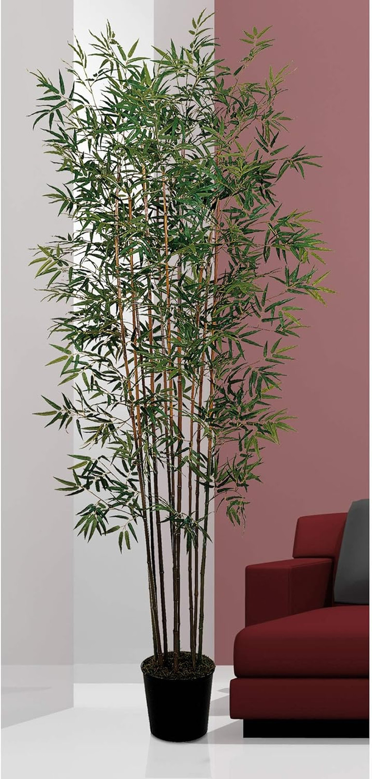 Lifelike 6Ft Mini Bamboo Silk Tree for Home or Office Décor