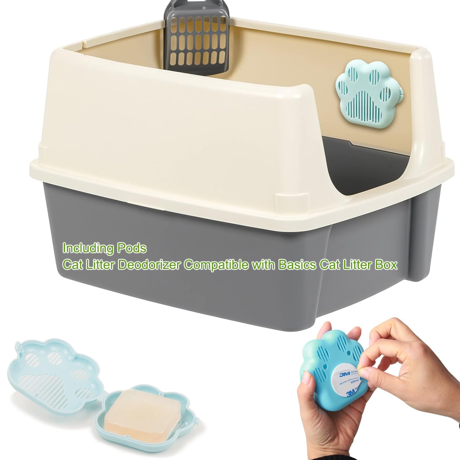 6 Pack Pet Odor Eliminator,Cat Litter Box 1 Ounce (Pack of 6), Beige
