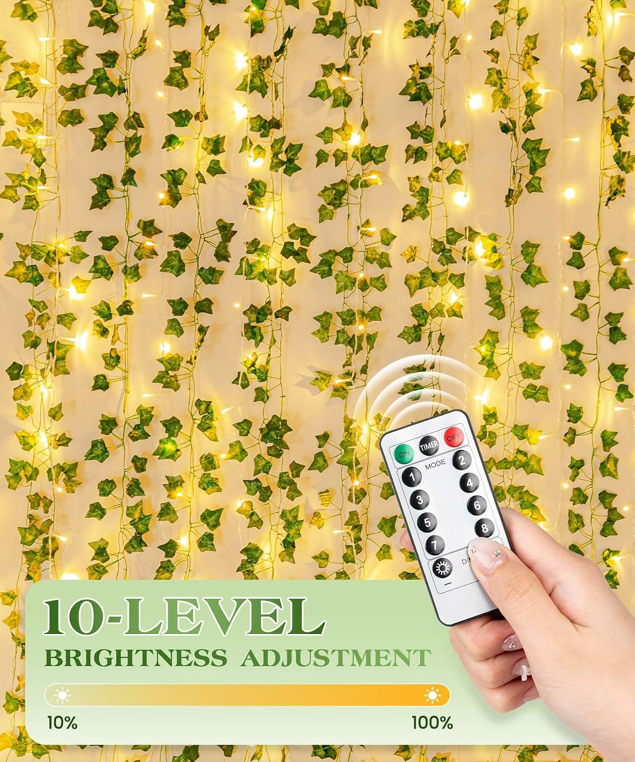24Pack / Each 82 Inch, Artificial Ivy Garland Fake Plants with 160 LED String Li