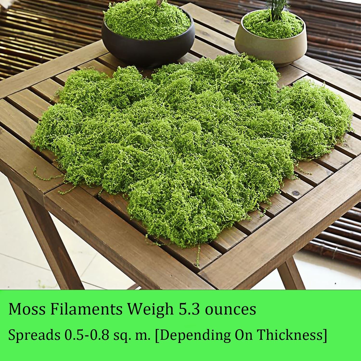 Faux Green Moss Silk 5.3oz Artificial Moss for Crafts, Plants & DIY Decor