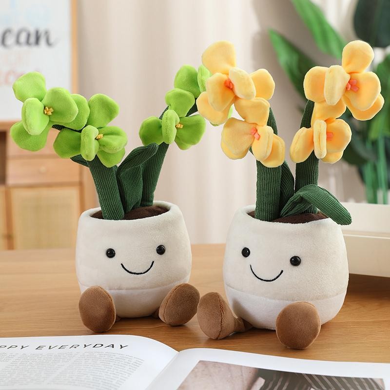 30cm Artificial Flower Plush Toy Green Plants Bloom Cactus Sunflower Cactus Soft
