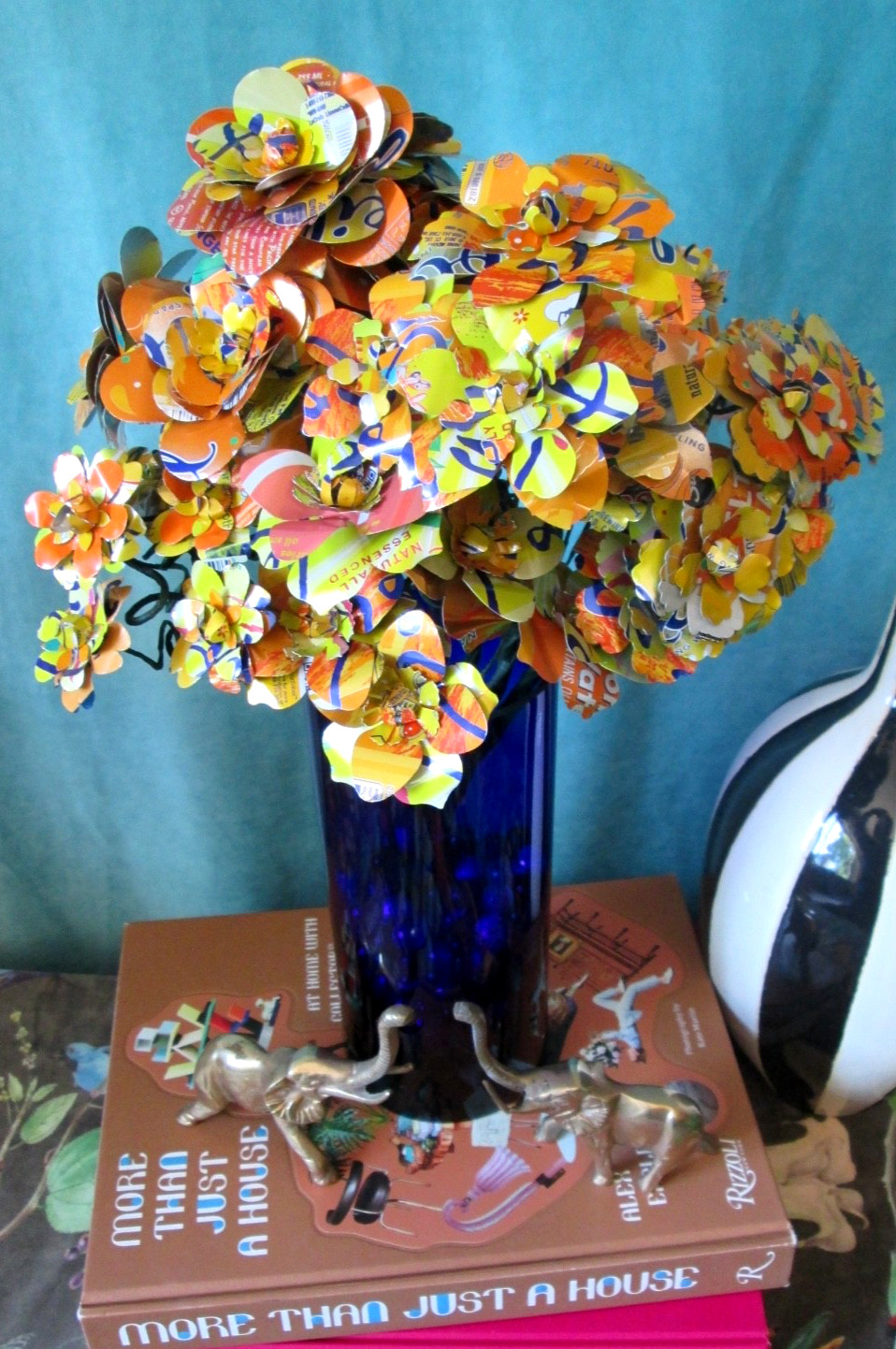 Flower Boquet Upcycled Flower Stems (x6 Yellow/Orange Stems) Weddings Gifts