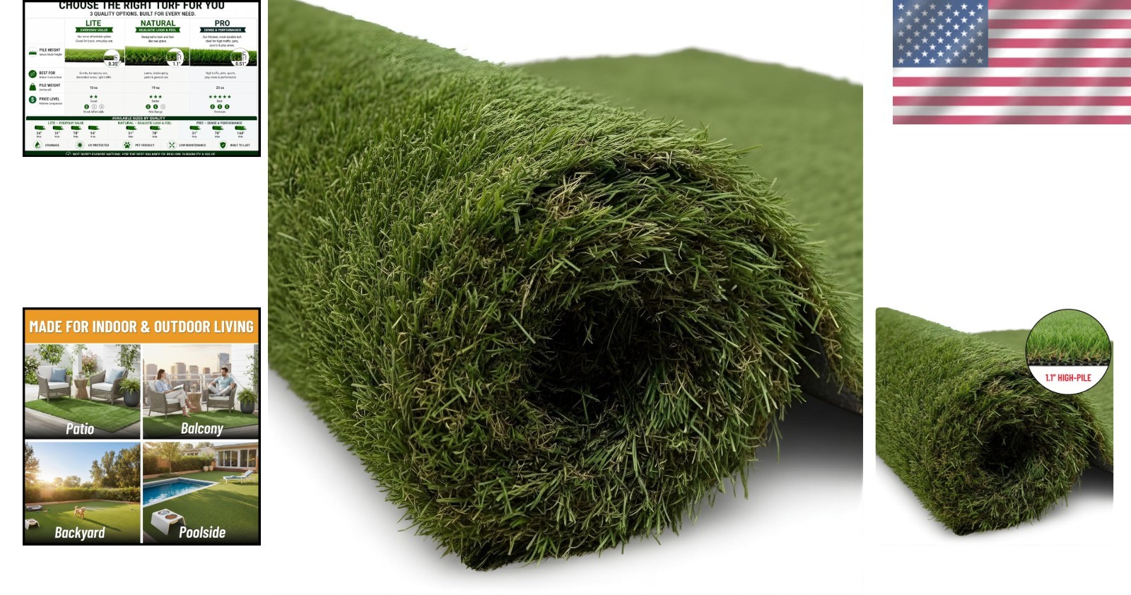 Decorative Grass Border Runner | Indoor Outdoor Natural Look