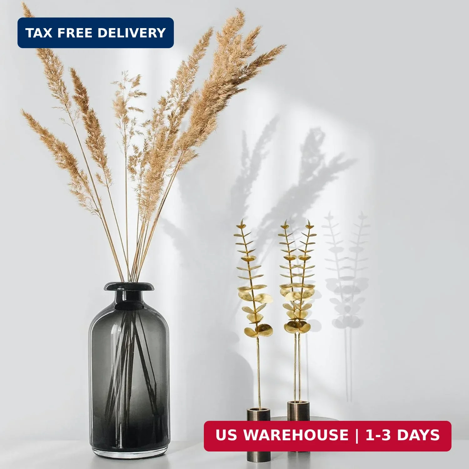 36 Pcs Gold Artificial Eucalyptus Stems 15” Faux Eucalyptus Leaves Decor Fake G