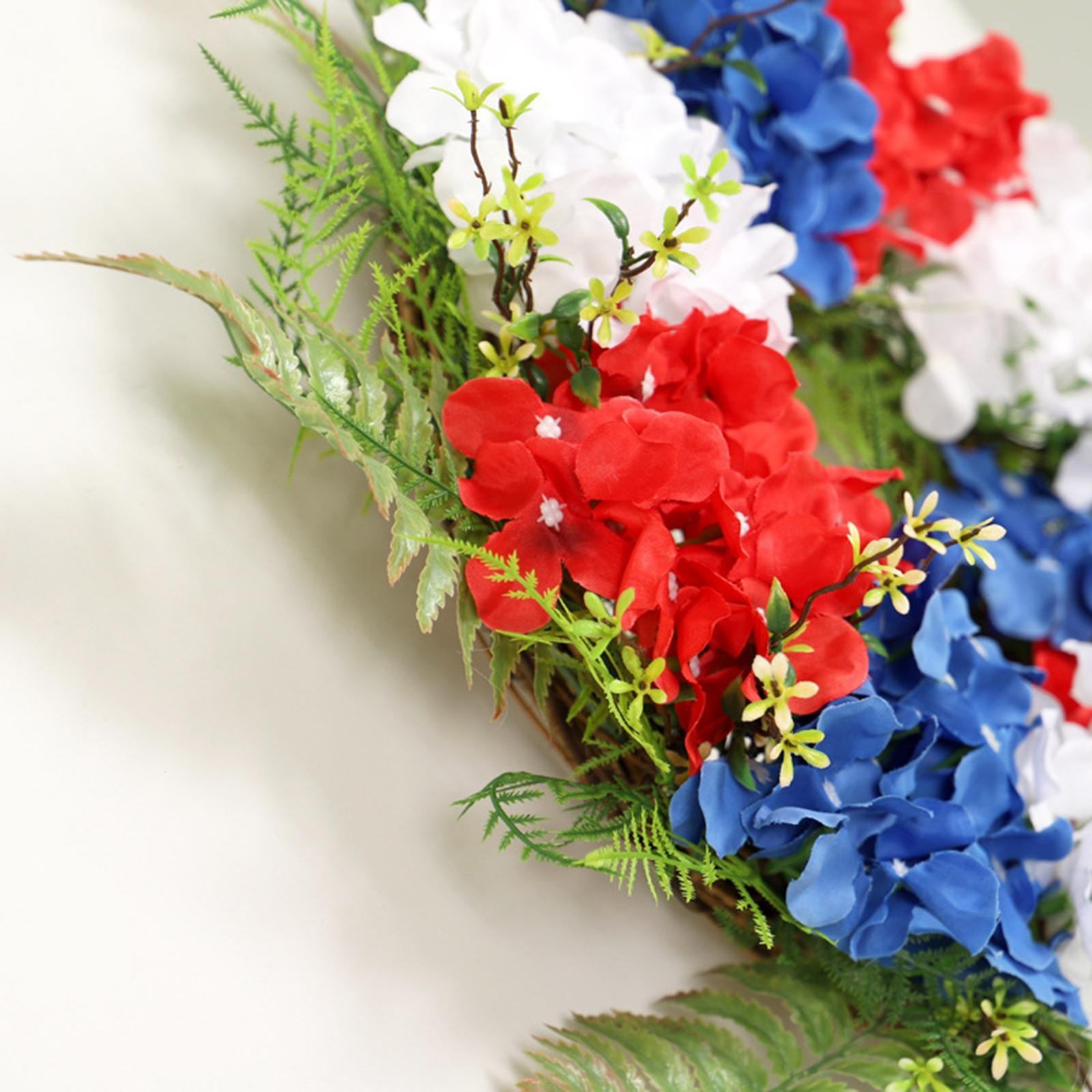 American Wreath Flower Garland Independence Day Wall Front Door Hanging