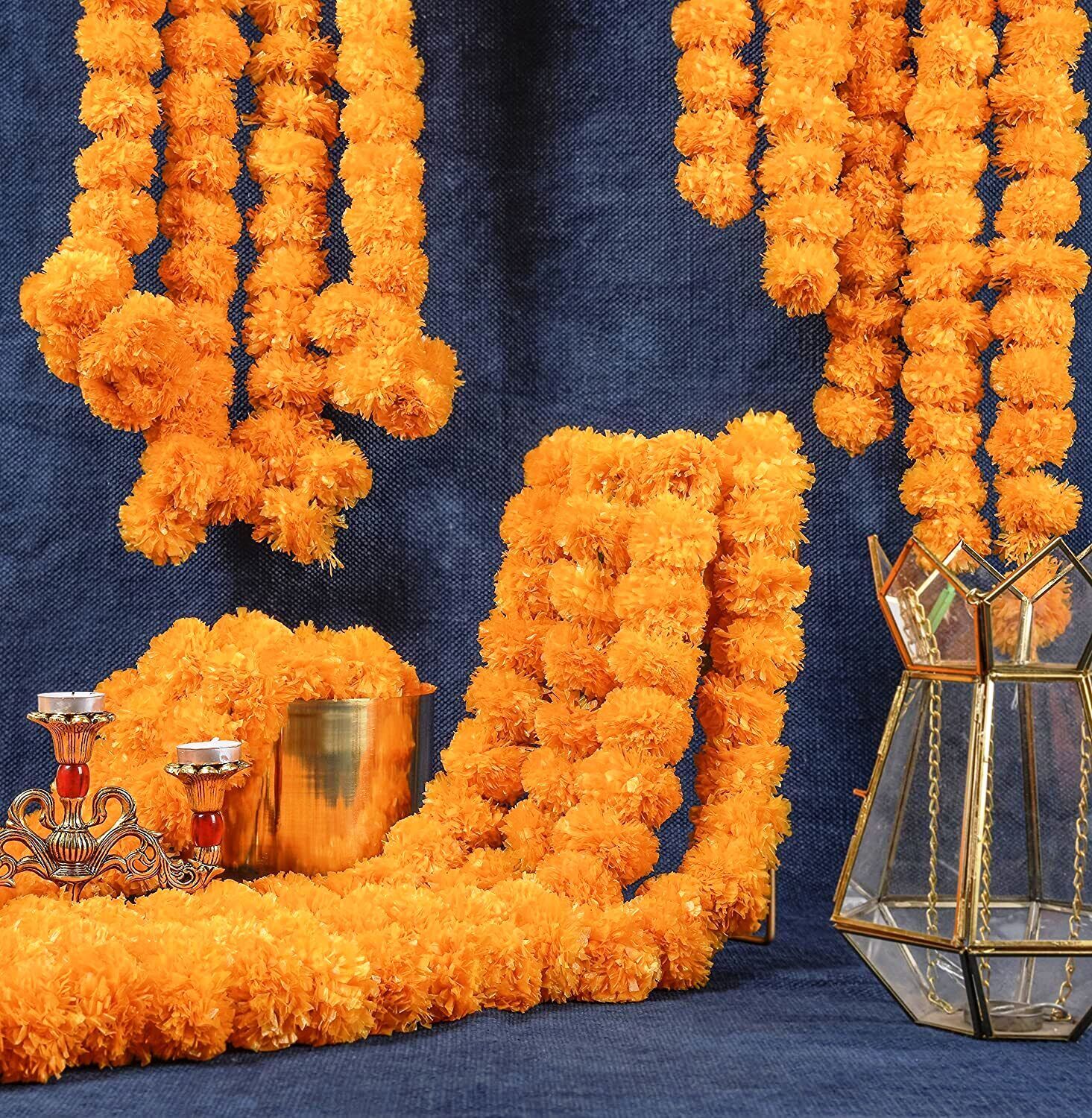 Marigold Garland Flower Strings Wholesale Lot Marigold Garland Flower