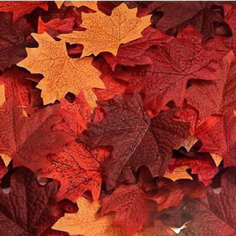 Echodone 600 Pieces Artificial Maple Leaves Decorations Autumn Fall Leaves