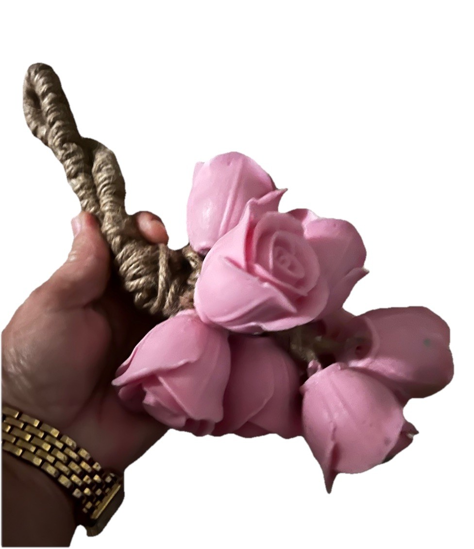 Handmade 3D Pink Rose Flower Soap Home Soap rose bouquet perfect gift for her