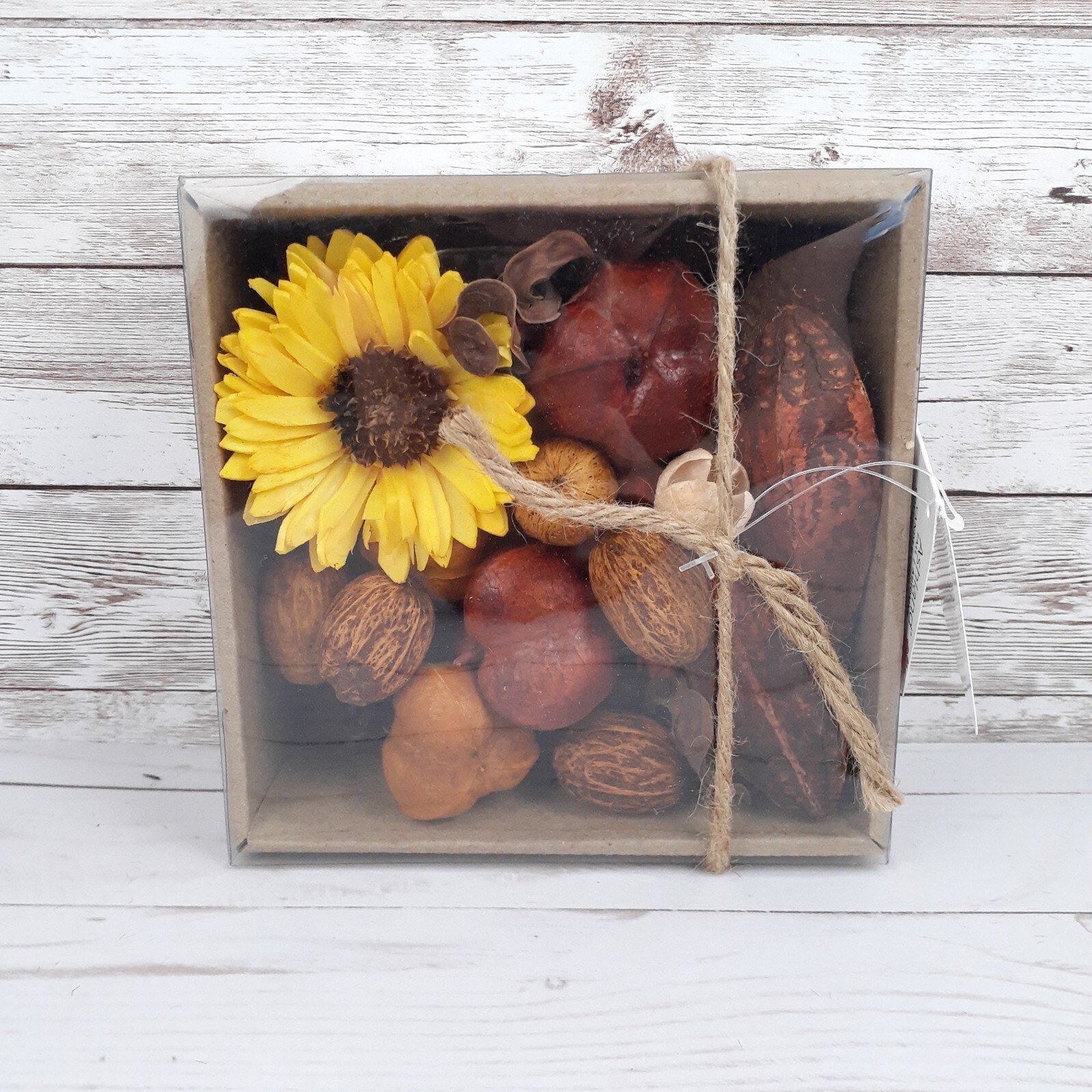 Vase Bowl Filler Tabletop Decor Cottage Flower Potpourri Yellow