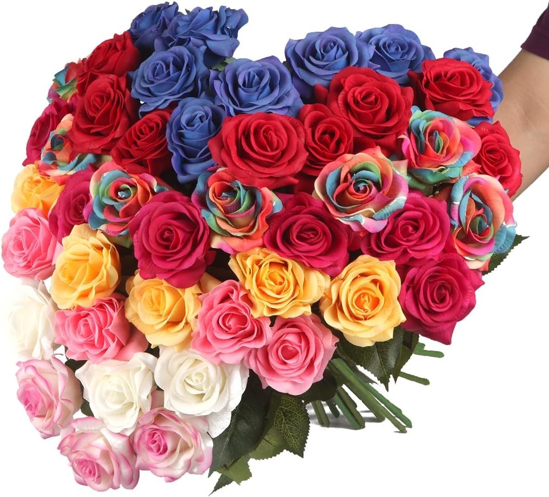 Lifelike Red Rose Artificial Silk Flower for Home Decor Party Celebration