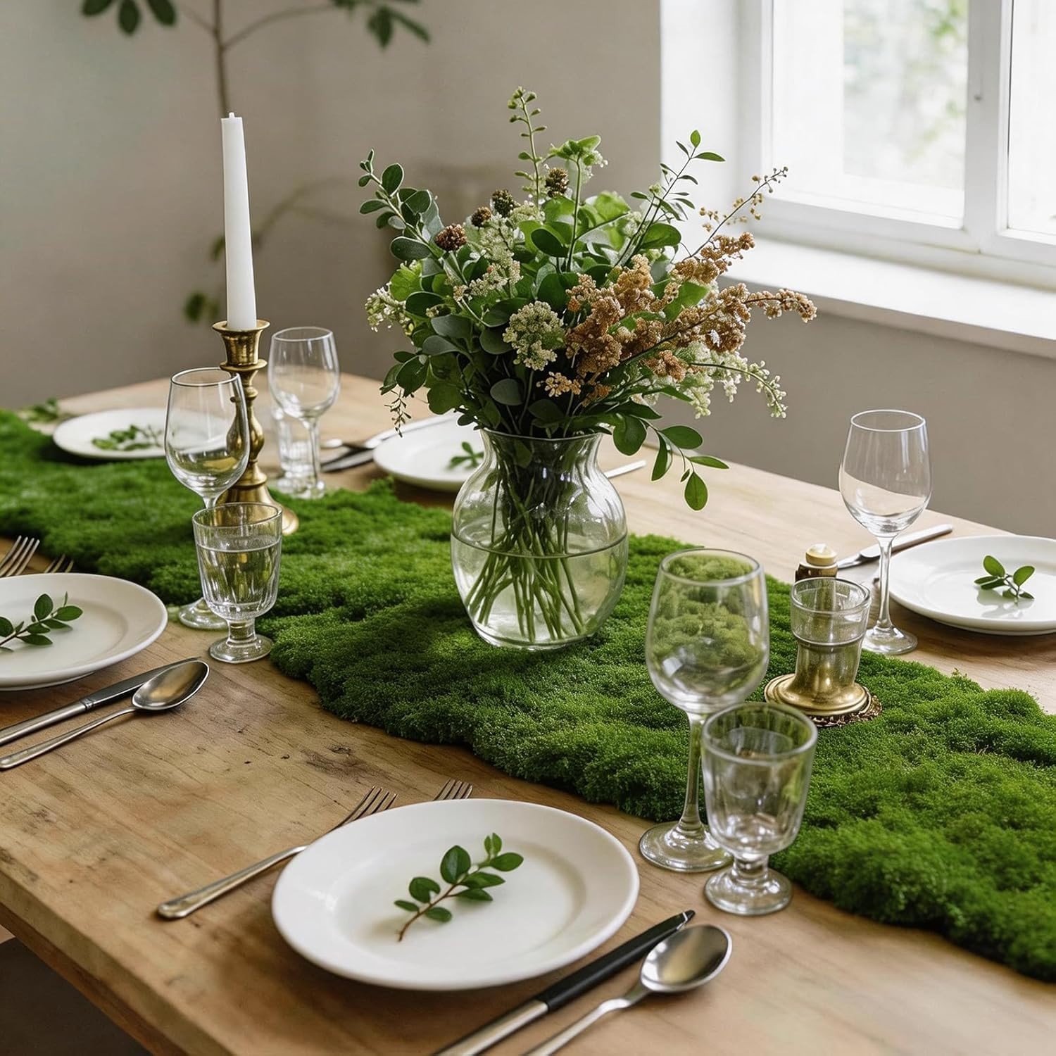 Fake Moss Rug Artificial Moss 19.7″ X 39.4″ Faux Moss for Crafts like Fairy Gard