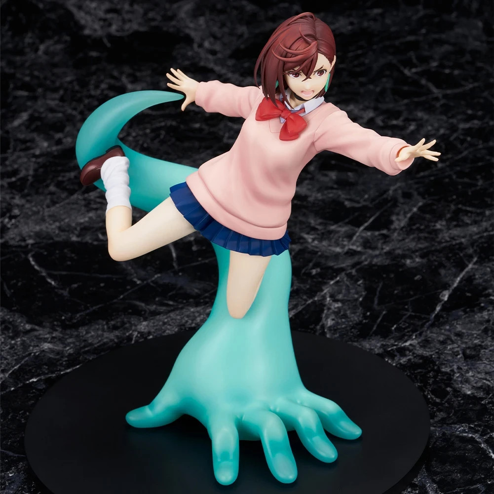 Anime Style Dandadan Momo Ayase Figure Green Energy Base Model Collectible