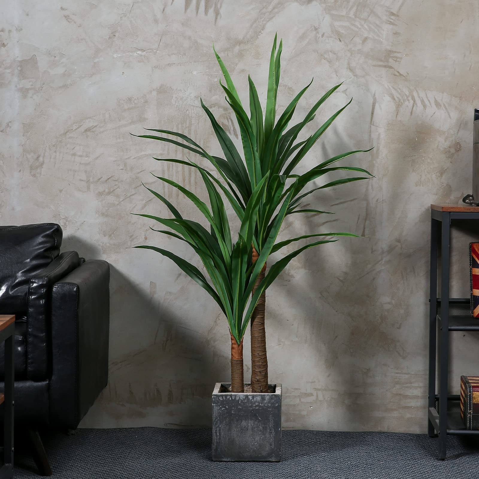 Dracaena Indoor Plant 4ft Tall Faux Plants Indoor Large Fake Plants Potted Yu…