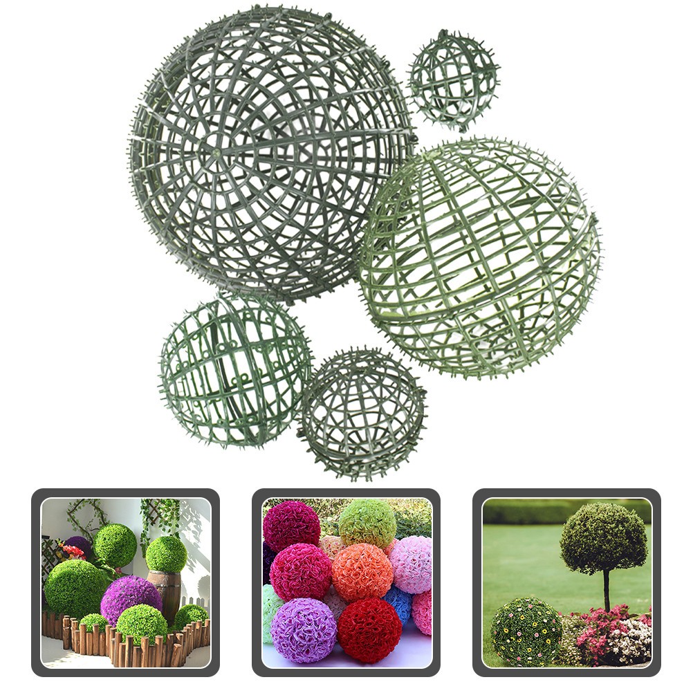 5 Pcs Flower Arrangement Ball Inner Liner Plant Support Frame Cage