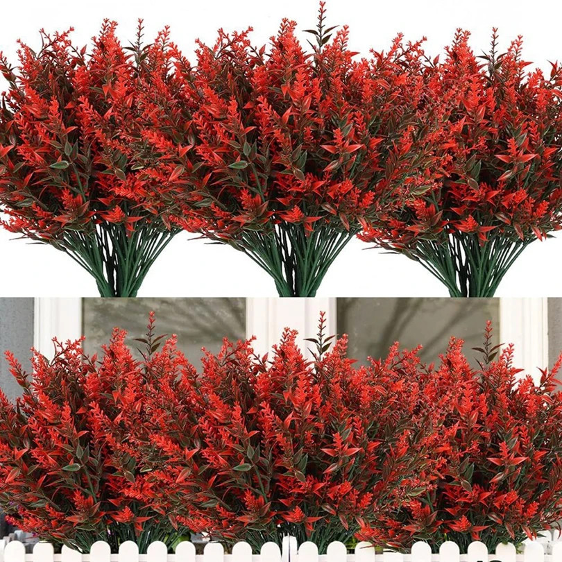Artificial Lavender Flowers Plastic Fake Plants Home Wedding Garden Decor 36cm