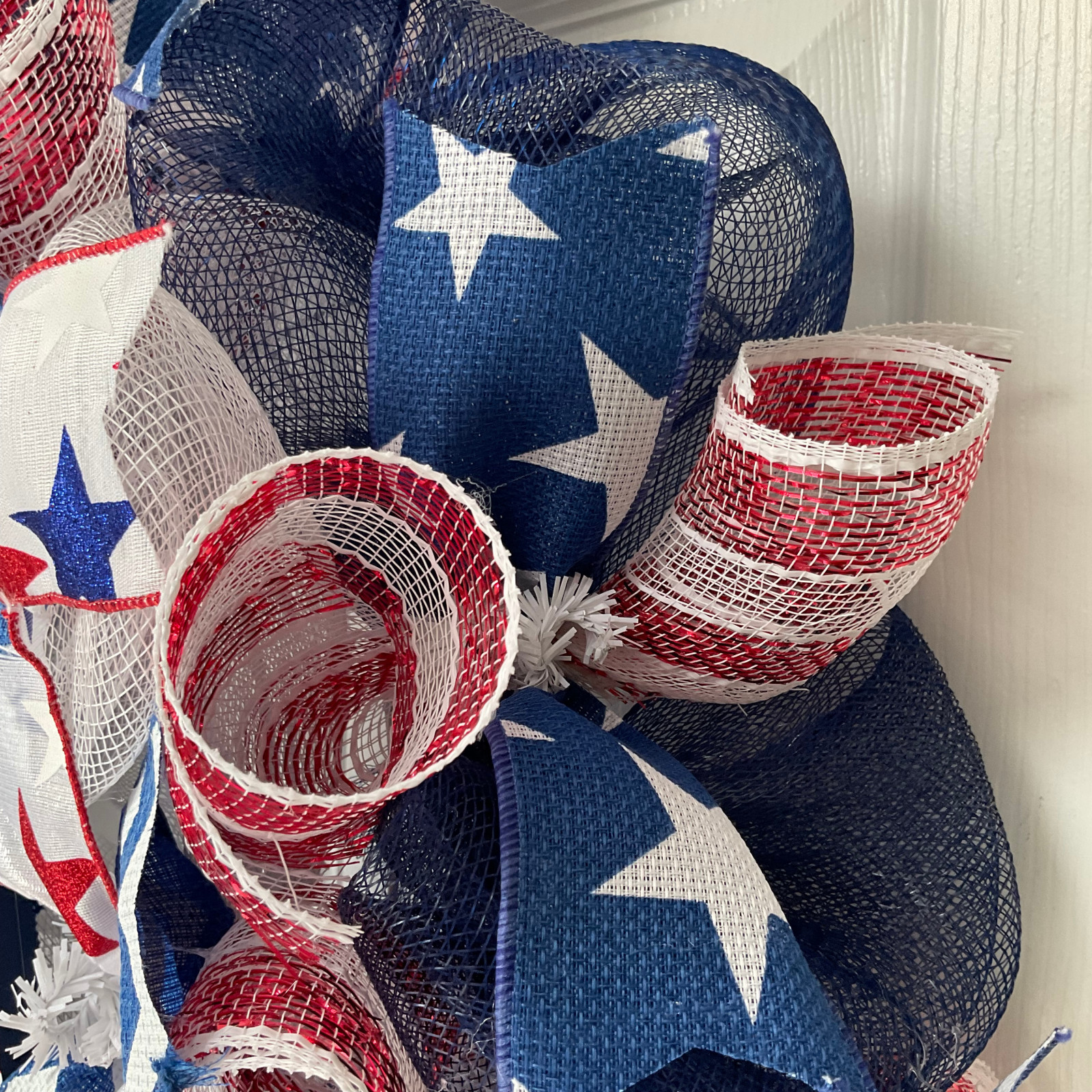 Patriotic Flip Flop Beach Handmade Deco Mesh Wreath