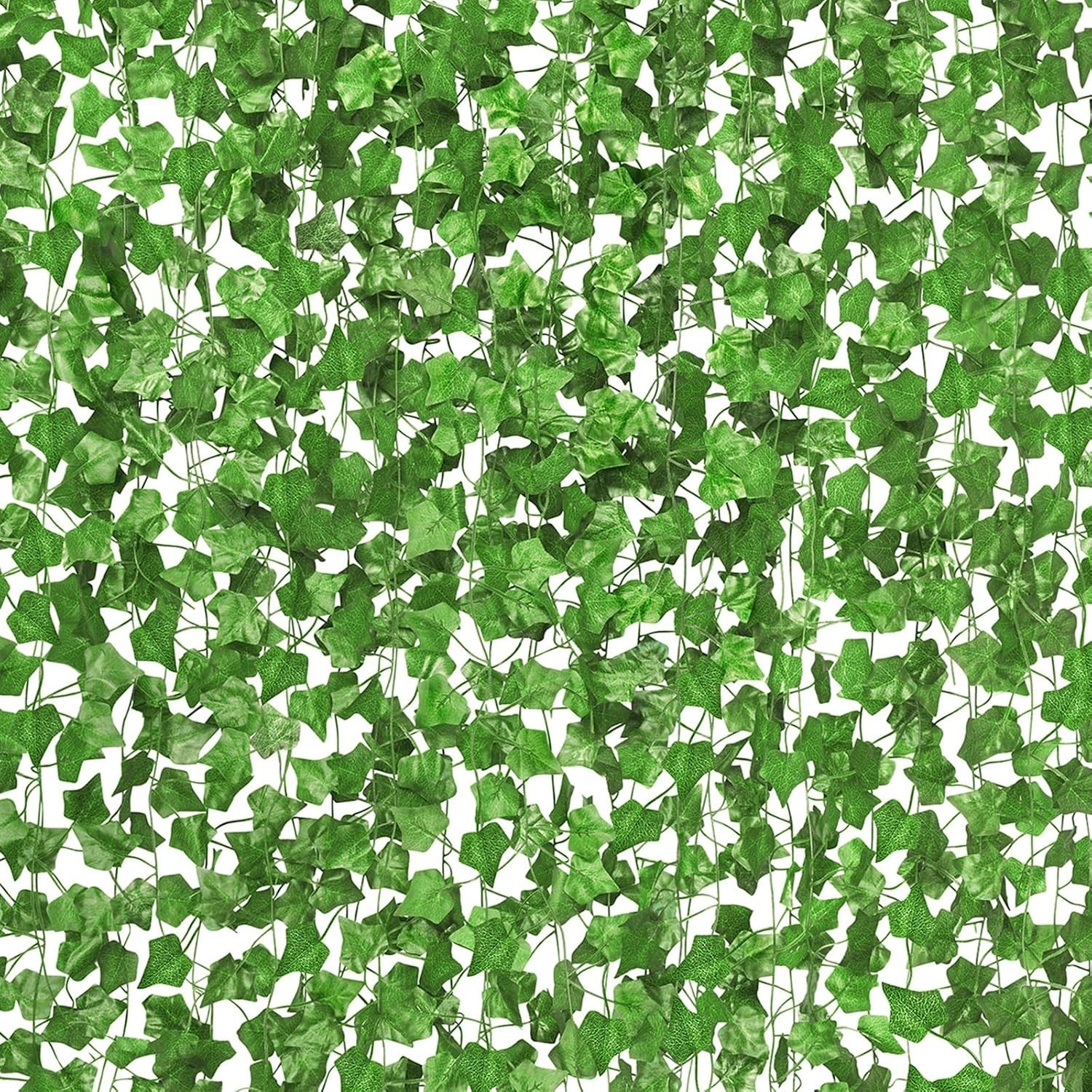 14 Pack 98Ft Artificial Ivy Garland, Fake Vines UV Resistant Greenery Leaves Fak