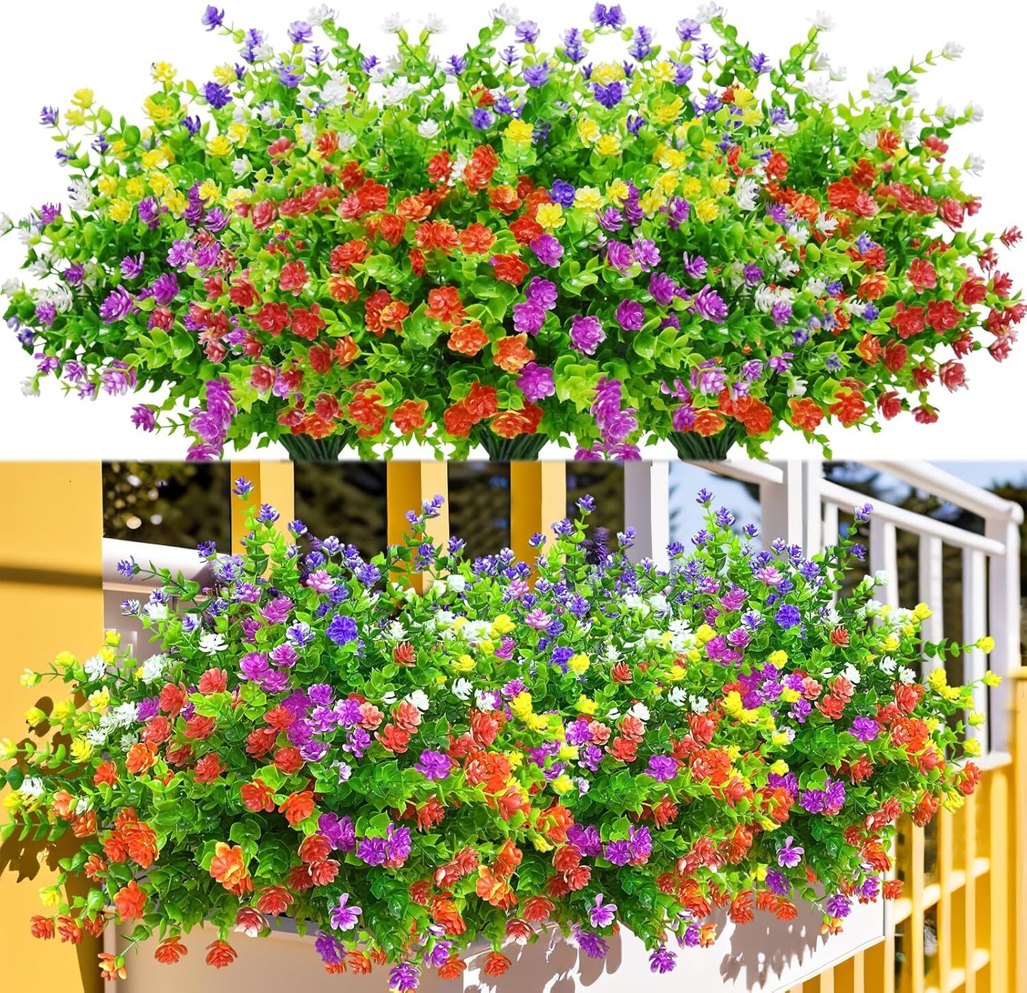 20Bundles Artificial Flowers Fake Plant Wedding Garden Indoor Outdoor Home Decor