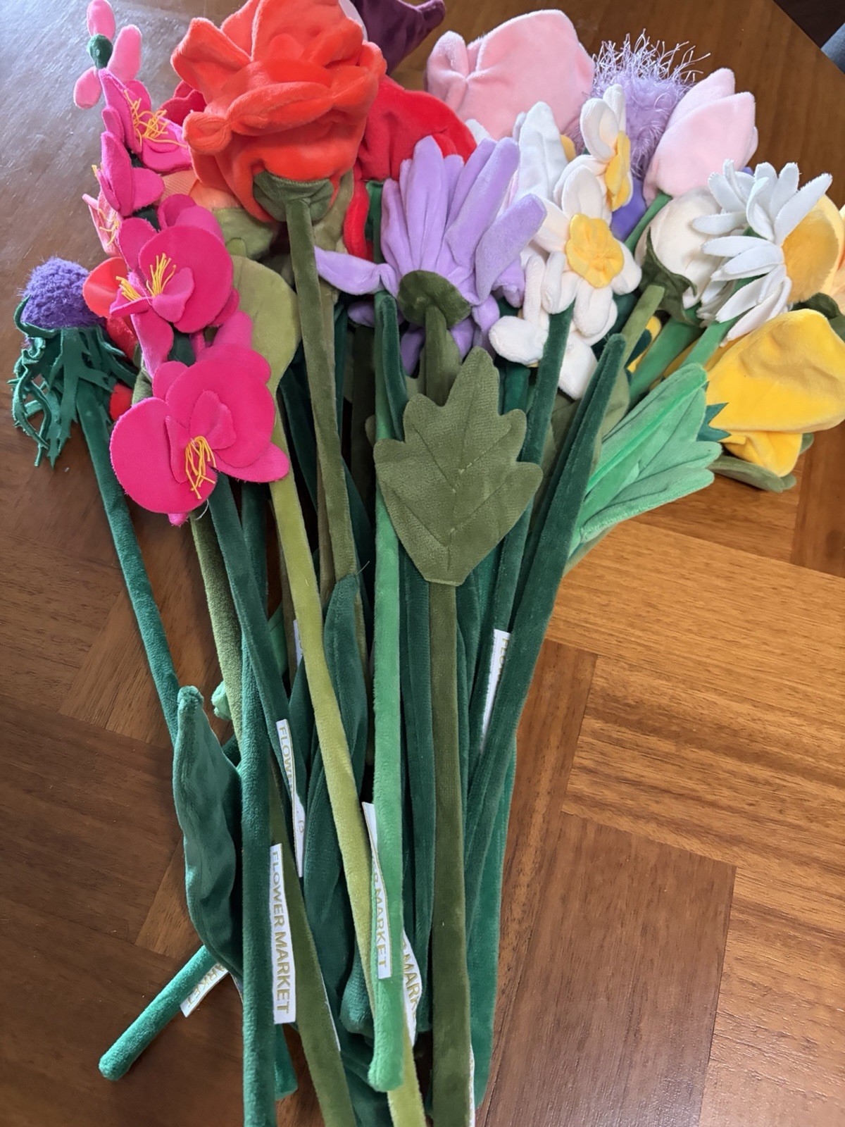 FLOWER MARKET Artificial Fabric Flower Stems Multicolor Original dust bag 2025