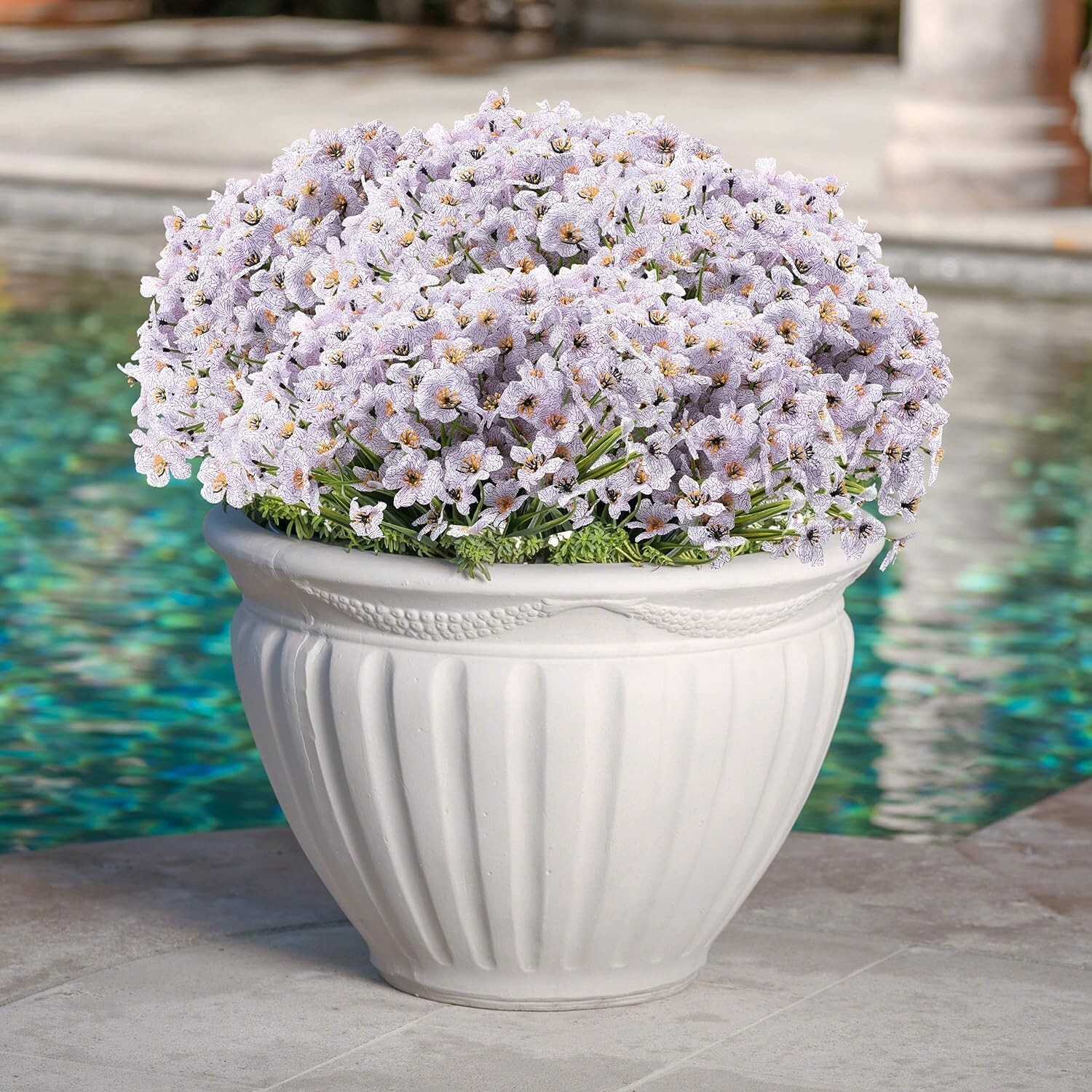 Realistic Faux Silk Flowers – 20 Bundles for -Round Indoor & Outdoor Delight
