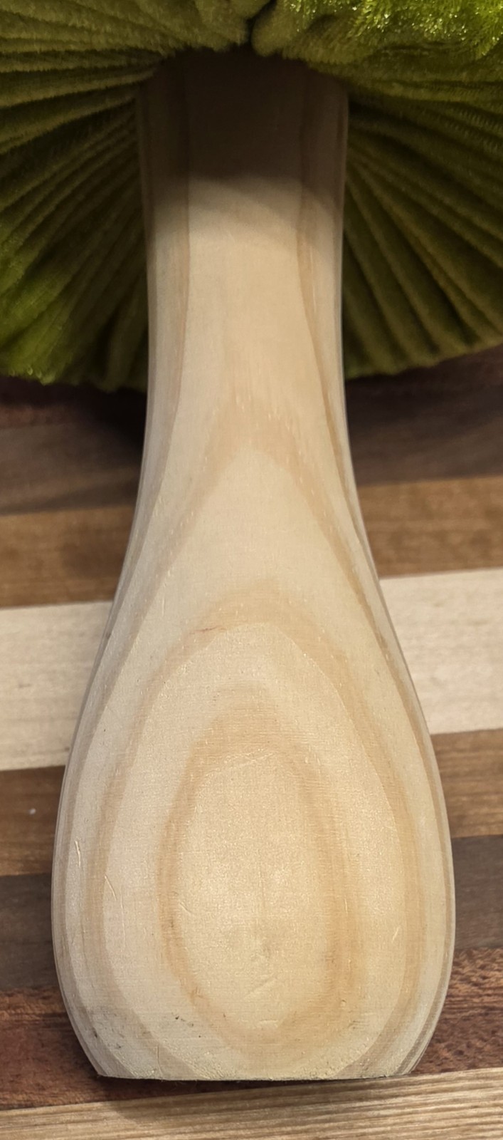 Mushrooms Set Of 3 Cream Green Wood & Velvet 2 Sizes Spring Summer Decor…