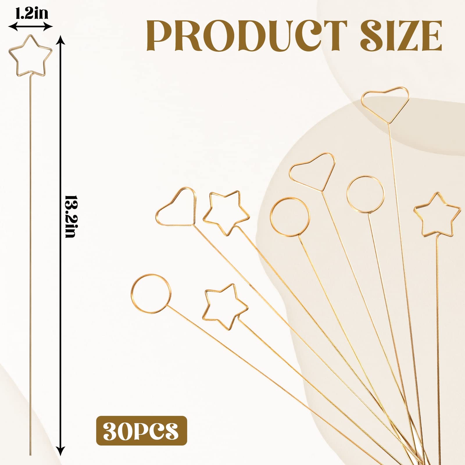 30pcs Metal Floral Place Card Holder,Heart Round Star Shape Photo Memo Table …