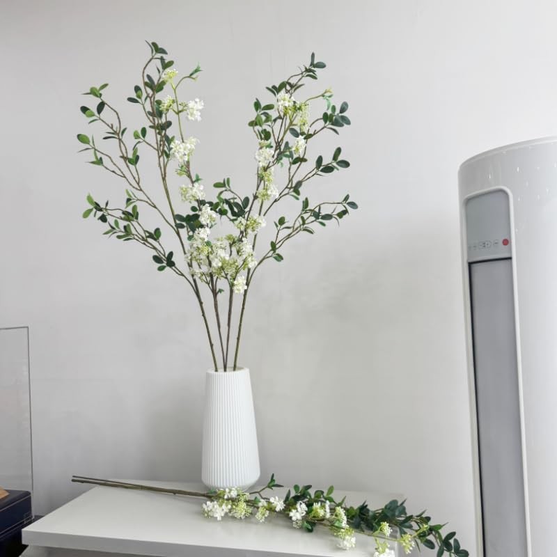 Artificial Eucalyptus Stems and Snow Willow Branches Set,Long Stem Artificial…