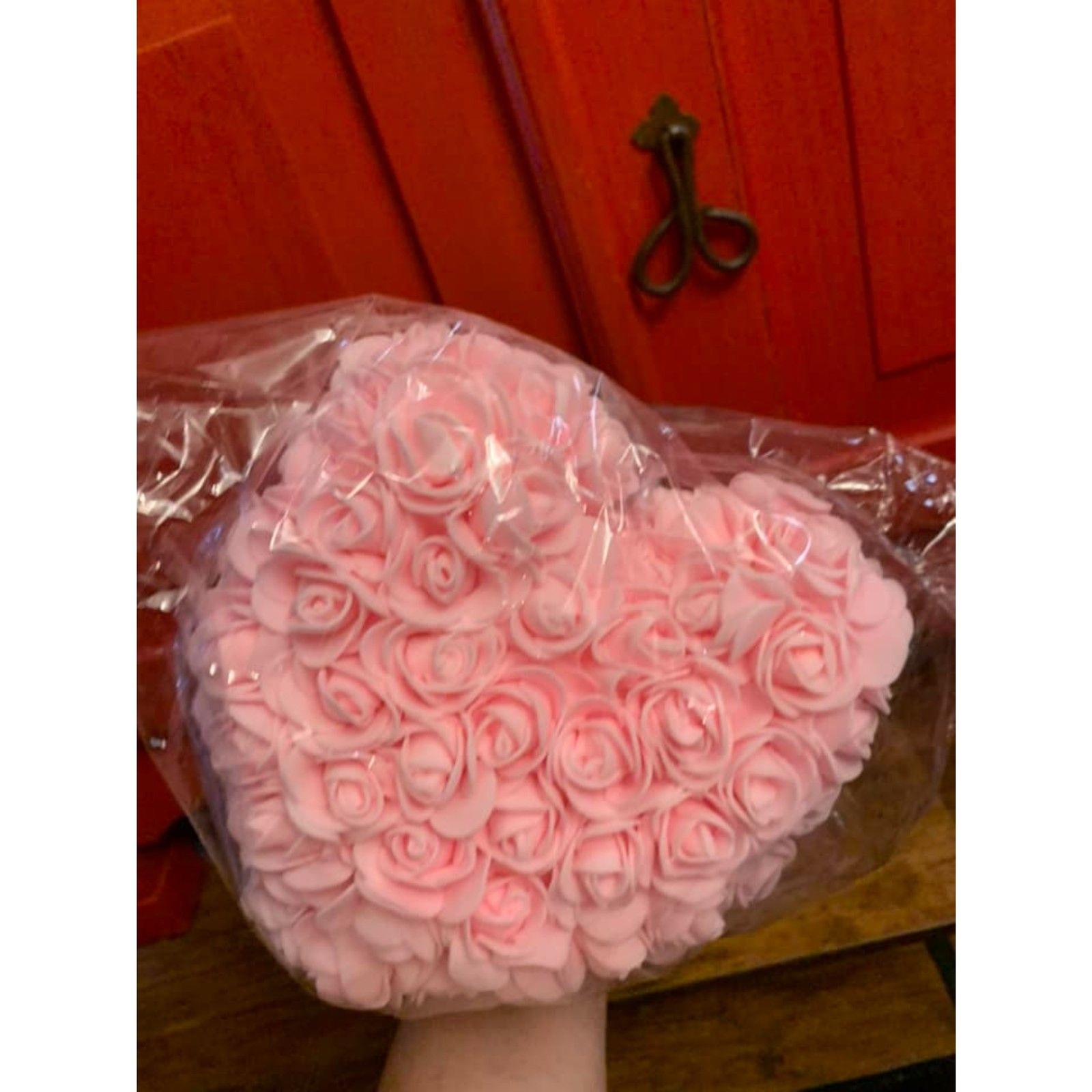 NEW Pink Rose Teddy Bear Love Romance Proposal Bow Giftable 9.5” Valentines