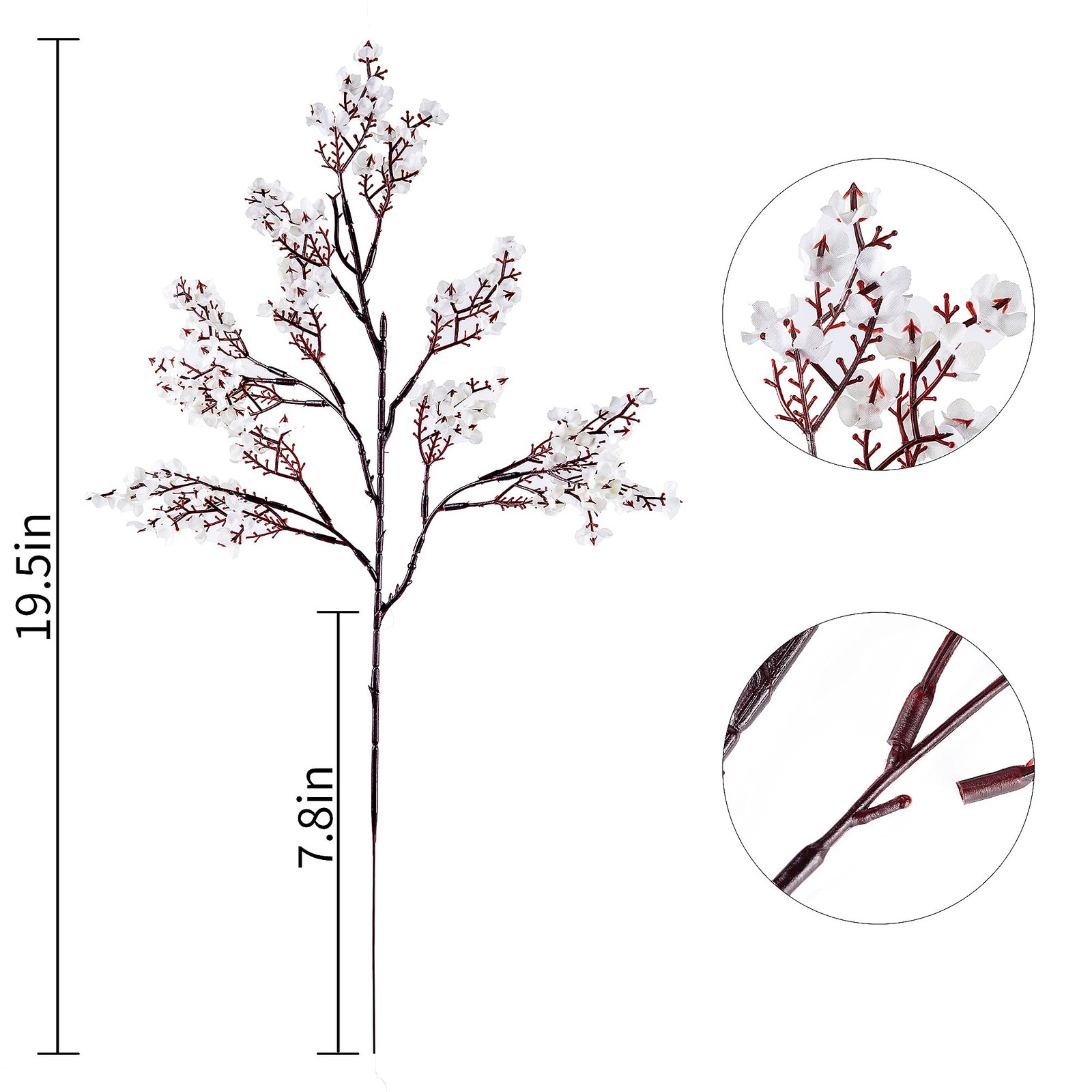 10 PCS White Babys Breath Artificial Flowers Real Touch Bouquet