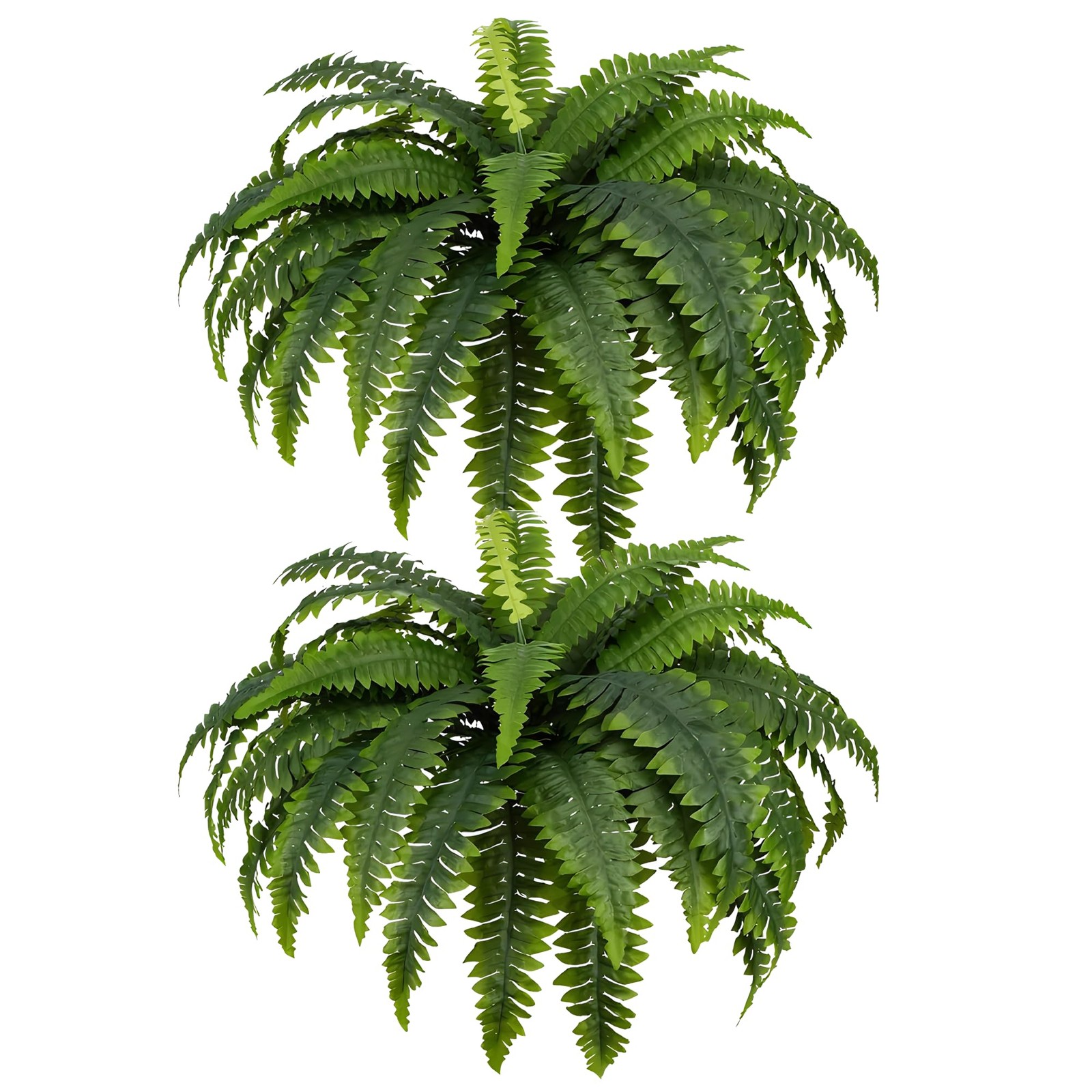 Ferns Artificial Bush Plants Large, 48″ Artificial Boston Fern Bush, Set of 2…