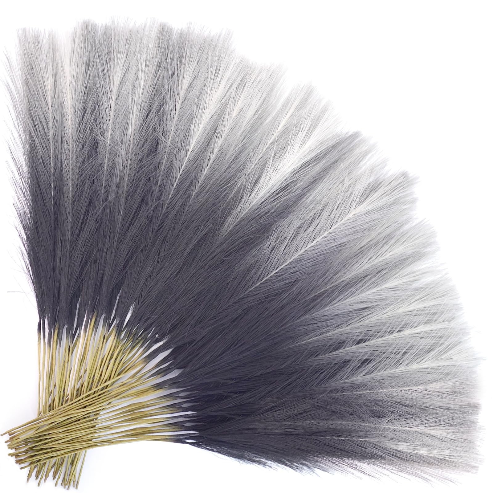 Black Pampas Grass Decor, 50Pcs 21.6 inch Artificial Faux Pompas Grass Small …