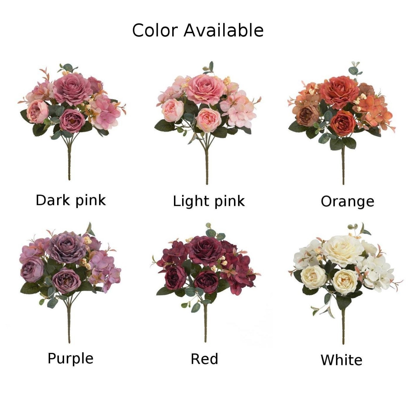 Silk Peony Artificial Flowers Fake Bouquet Wedding Party Decoration UK !