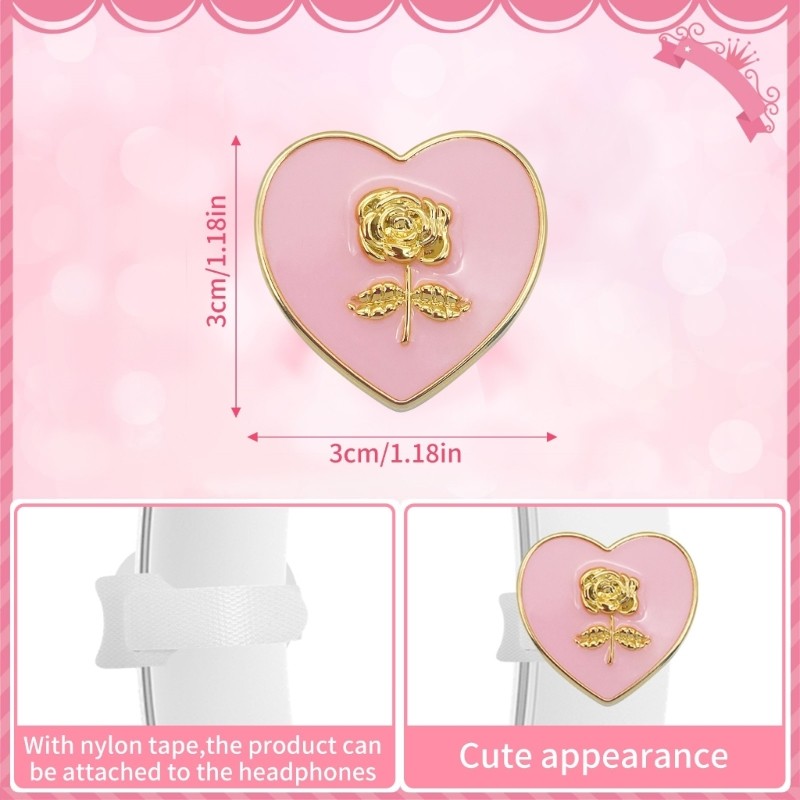 2 Piece Lovely Enameled Floral Headphone Accessory Perfect For Gift Giving