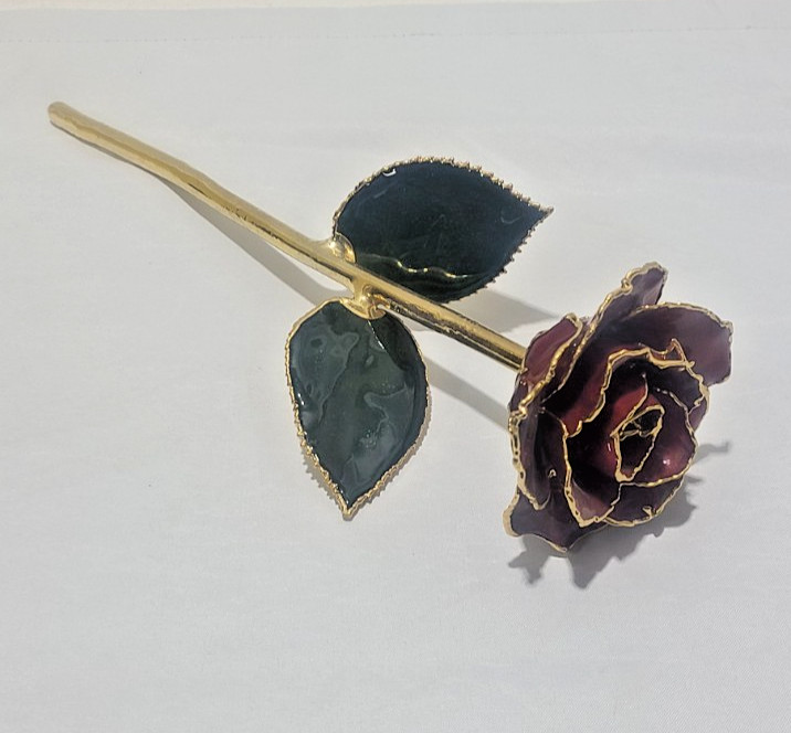 24 Kt. Gold dipped real red Rose