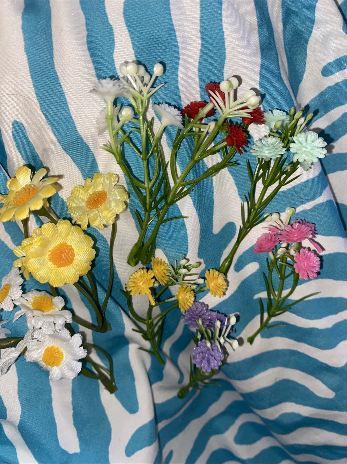 Vtv Deco Plastic Stem Floral Lot 1960’s Miniatures