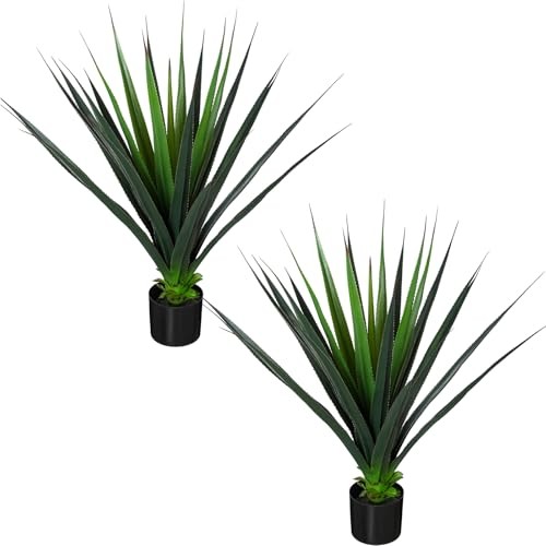 Realistic Agave Plant Artificial, Spiked Succulent Faux Agave Plants, 3FT 2