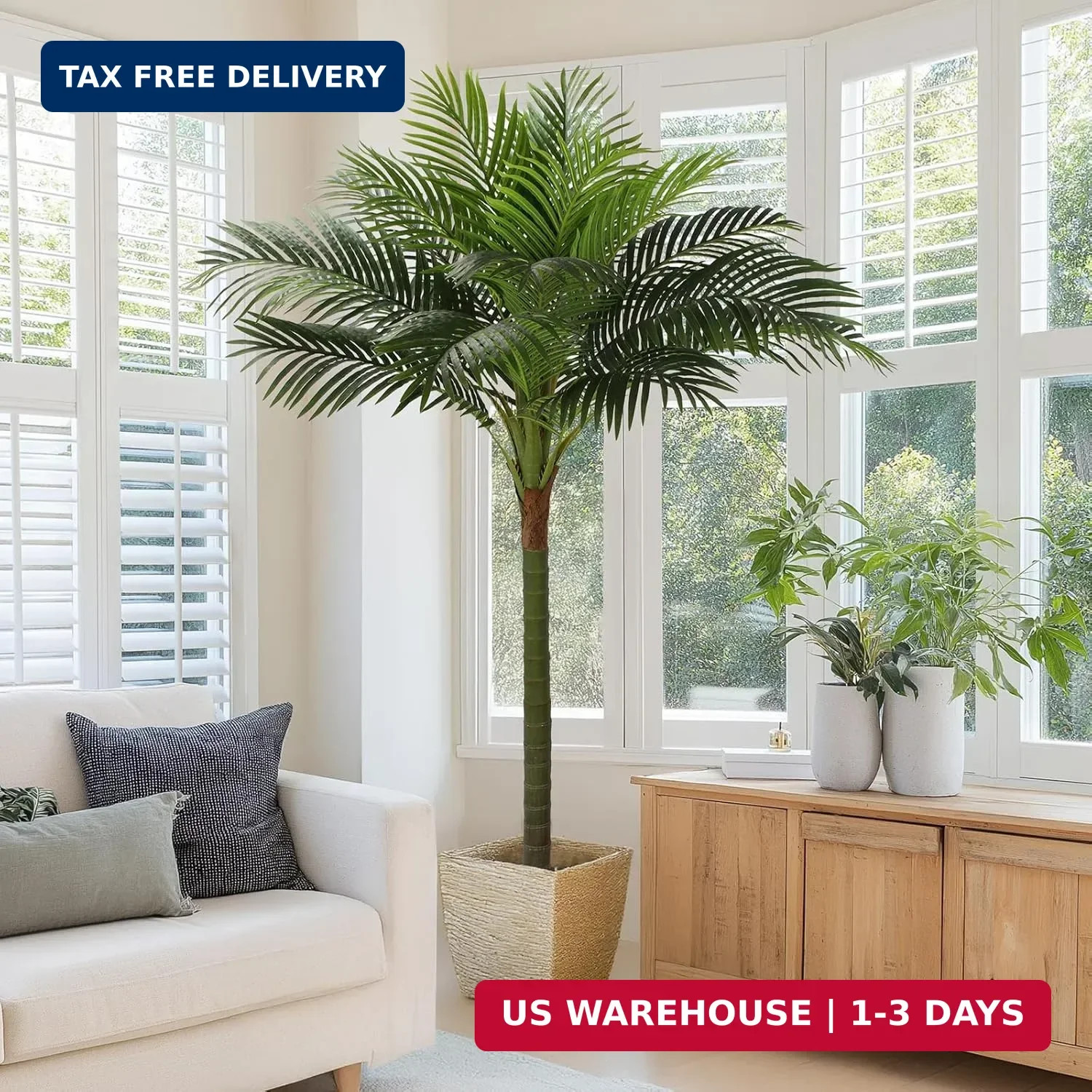 Palm Tree Artificial Tropical Plant 6FT Tall Faux Plants Indoor Fake Floor Plant